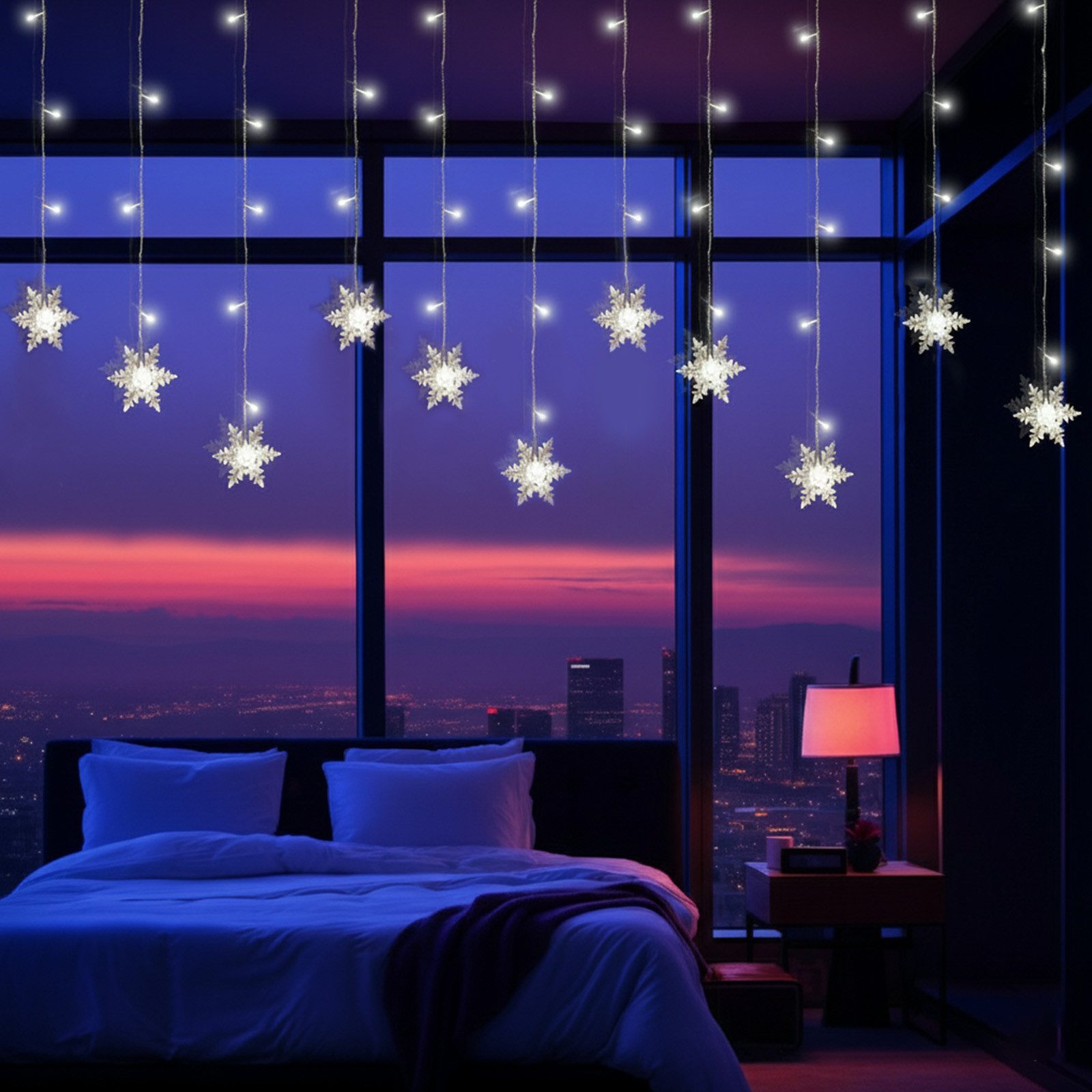 Lapamax LED-Lichterkette LED Lichtvorhang Weihnachten Lichterkette,Schneefl günstig online kaufen