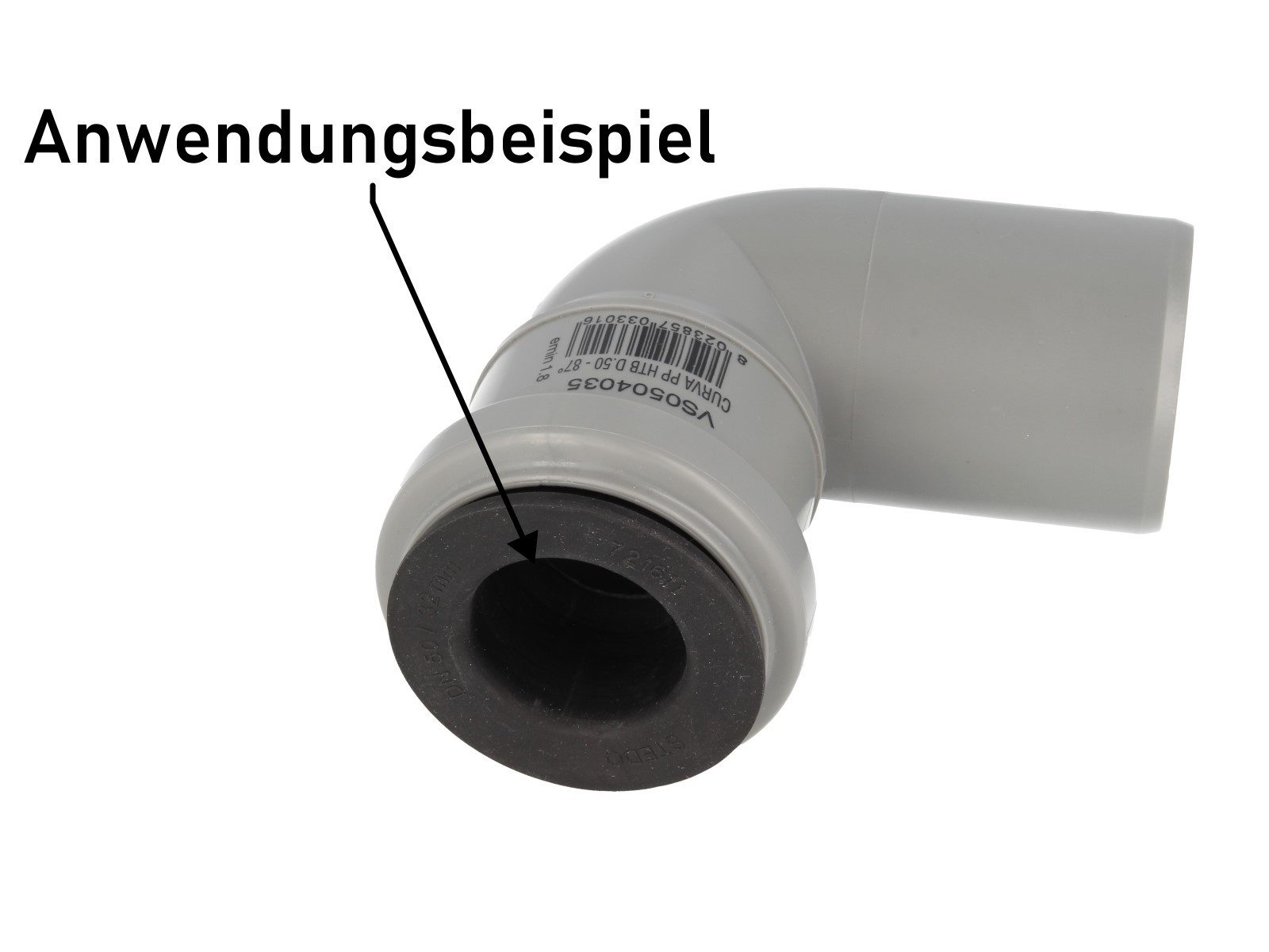 Stedo Ablaufrohr Sickennippel für HT-Muffenanschluss - verschiedene Größen, DN 50 x DN 40