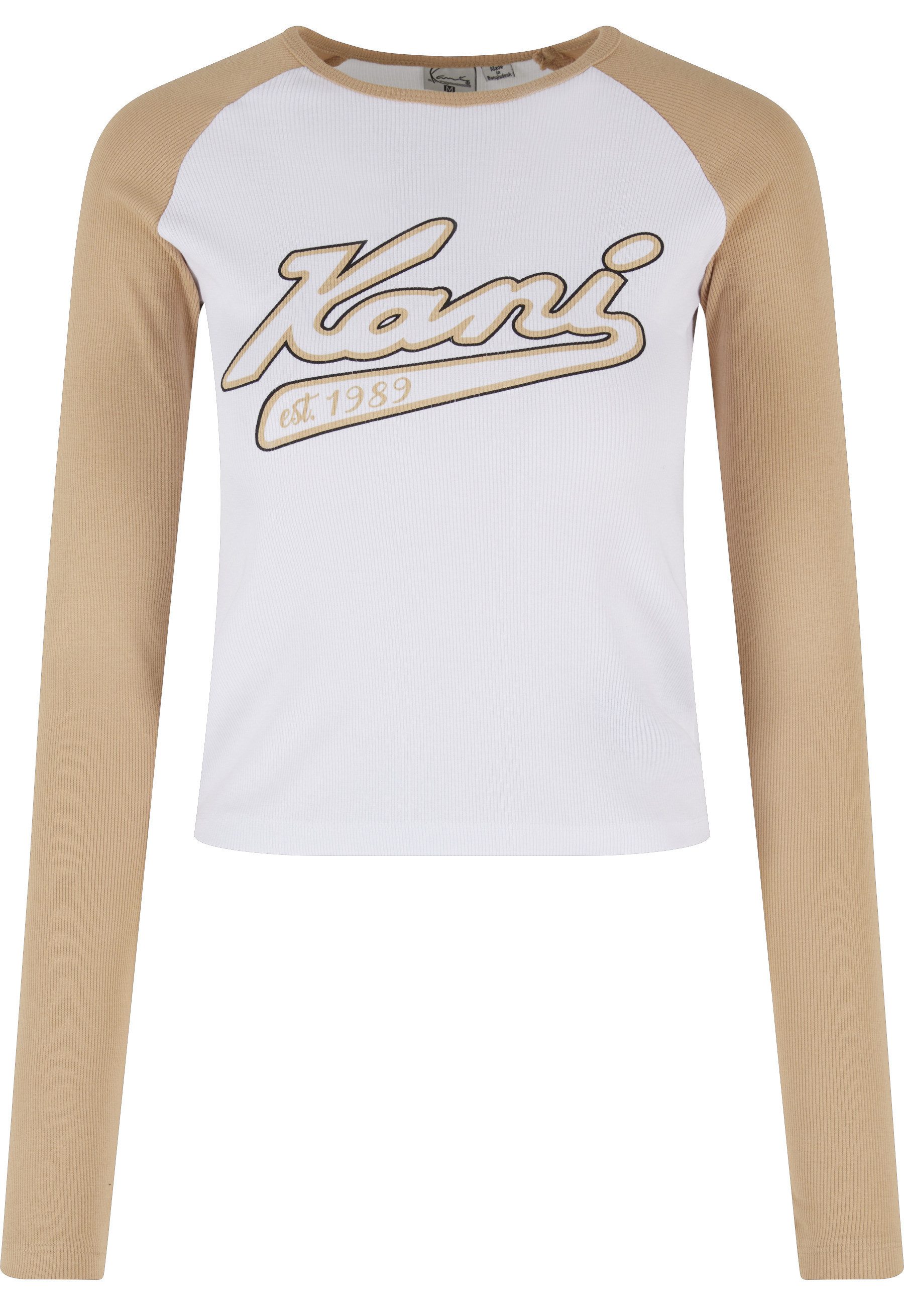 T-Shirt Karl Kani Damen KW241-043-1 Karl Kani Varsity Crop Block Rib Ls