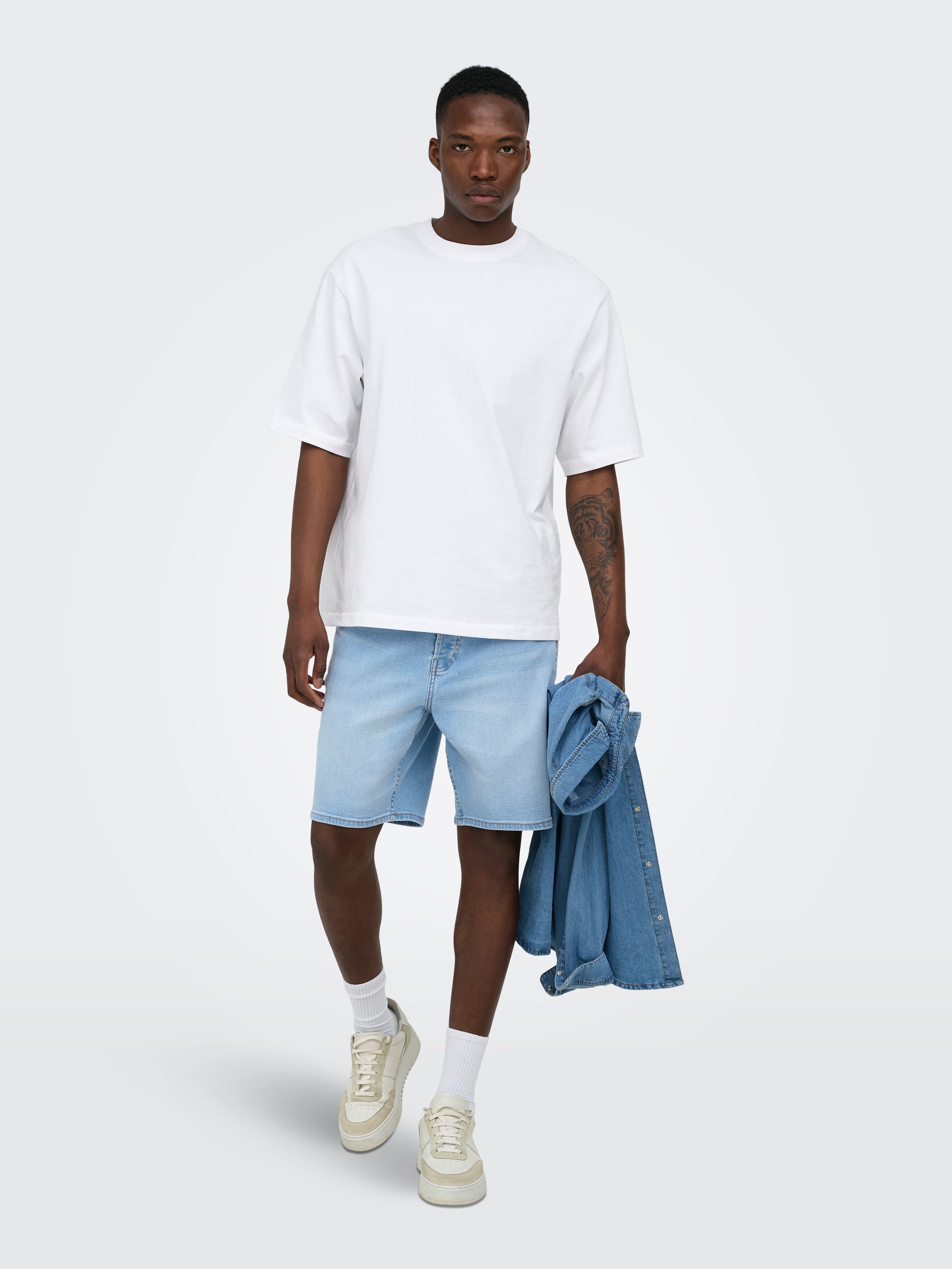 ONLY & SONS Shorts ONSFADE STRETCH SHORTS BOX CRO DNM OTL – Bild 4 von 5