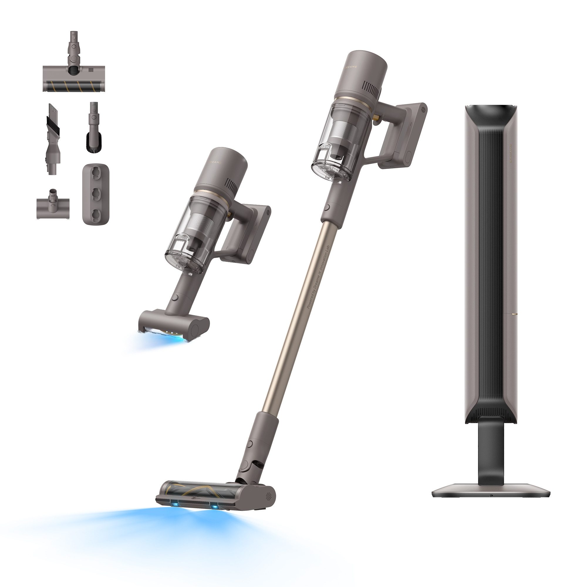 Dreame Akku-Hand-und Stielstaubsauger Dreame Z10 Station mit Absaugstation und 20.000 Pa Saugkraft, 481 W, 65 Minuten Laufzeit, vielseitige Aufsätze, automatische Entleerung