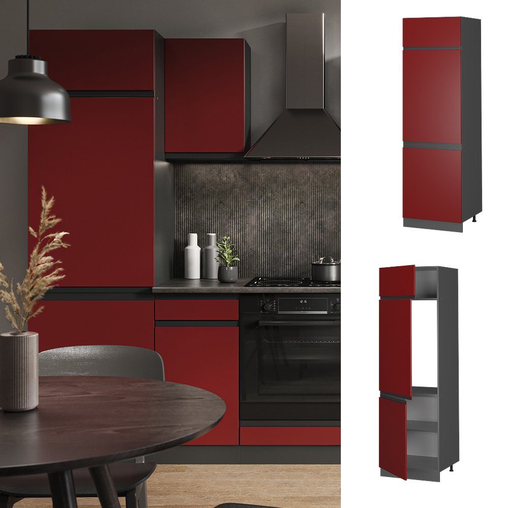 Vicco Kühlumbauschrank R-Line, Rot/Anthrazit, 60 cm günstig online kaufen