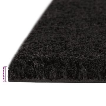 Fußmatte Fußmatte Schwarz 80x100 cm Kokosfaser Getuftet, vidaXL, Rechteckig