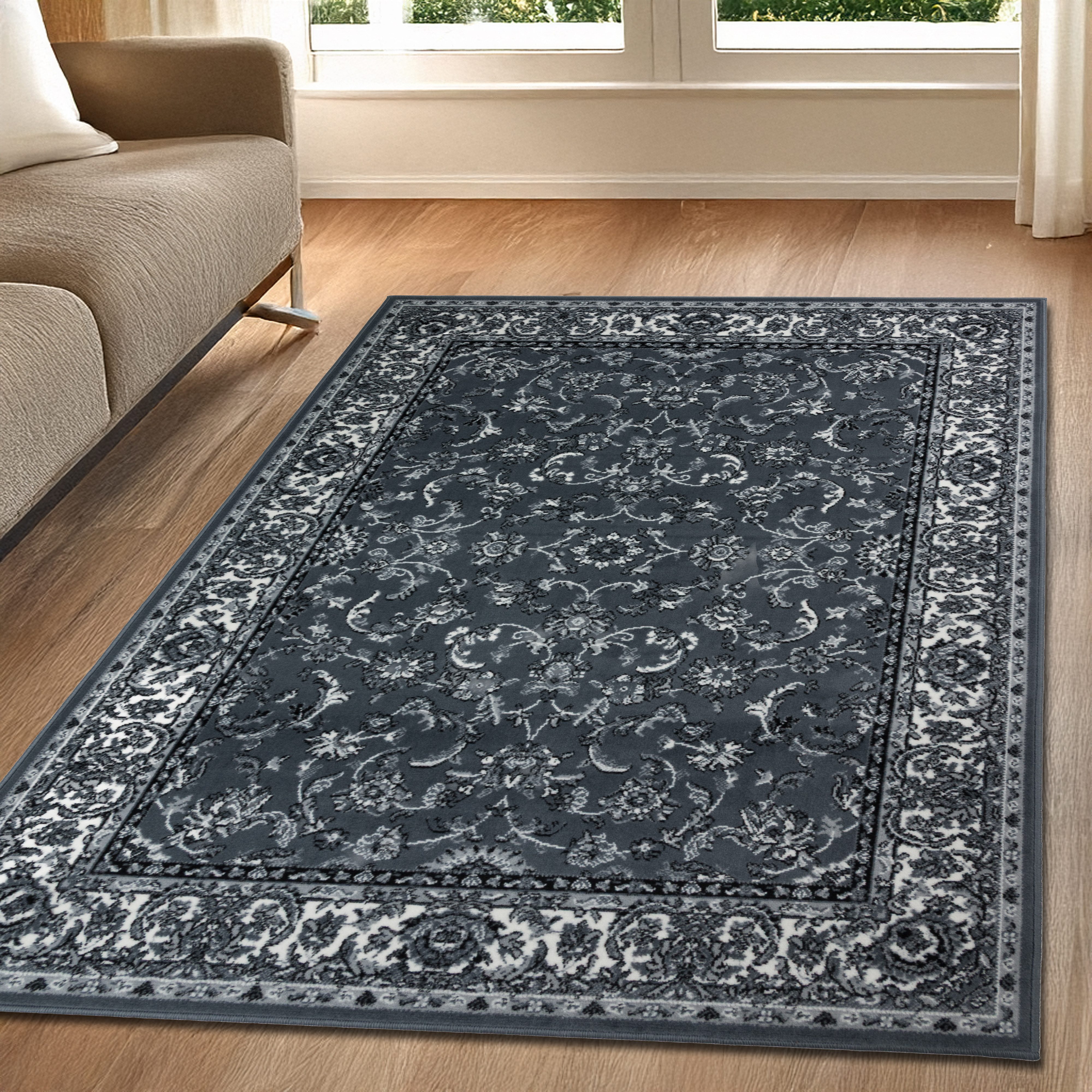 OTTO home Teppich Ezzo, mit Bordüre, Kurzflor, Made in Belgium, rechteckig, Höhe: 7 mm, Orient-Optik, Teppich, Wohnzimmer, Esszimmer, Schlafzimmer