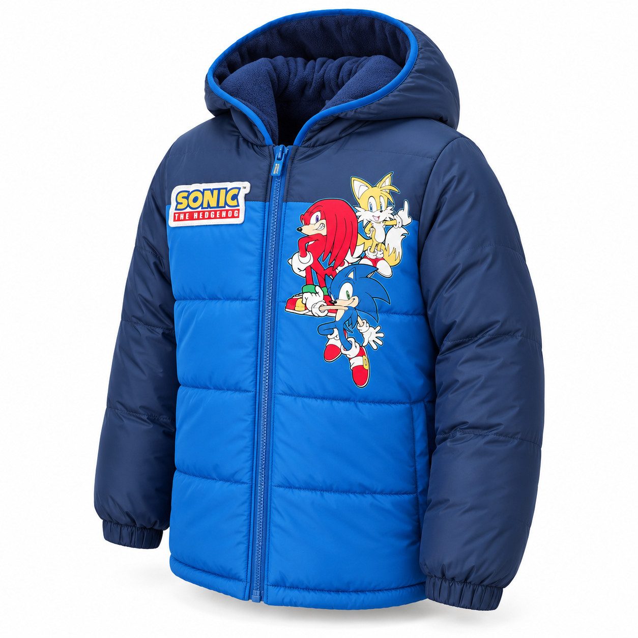 Sonic The Hedgehog Winterjacke Sonic The Hedgehog Kinder Winterjacke Jungen Jacke mit Kapuze Gr. 92 bis 128