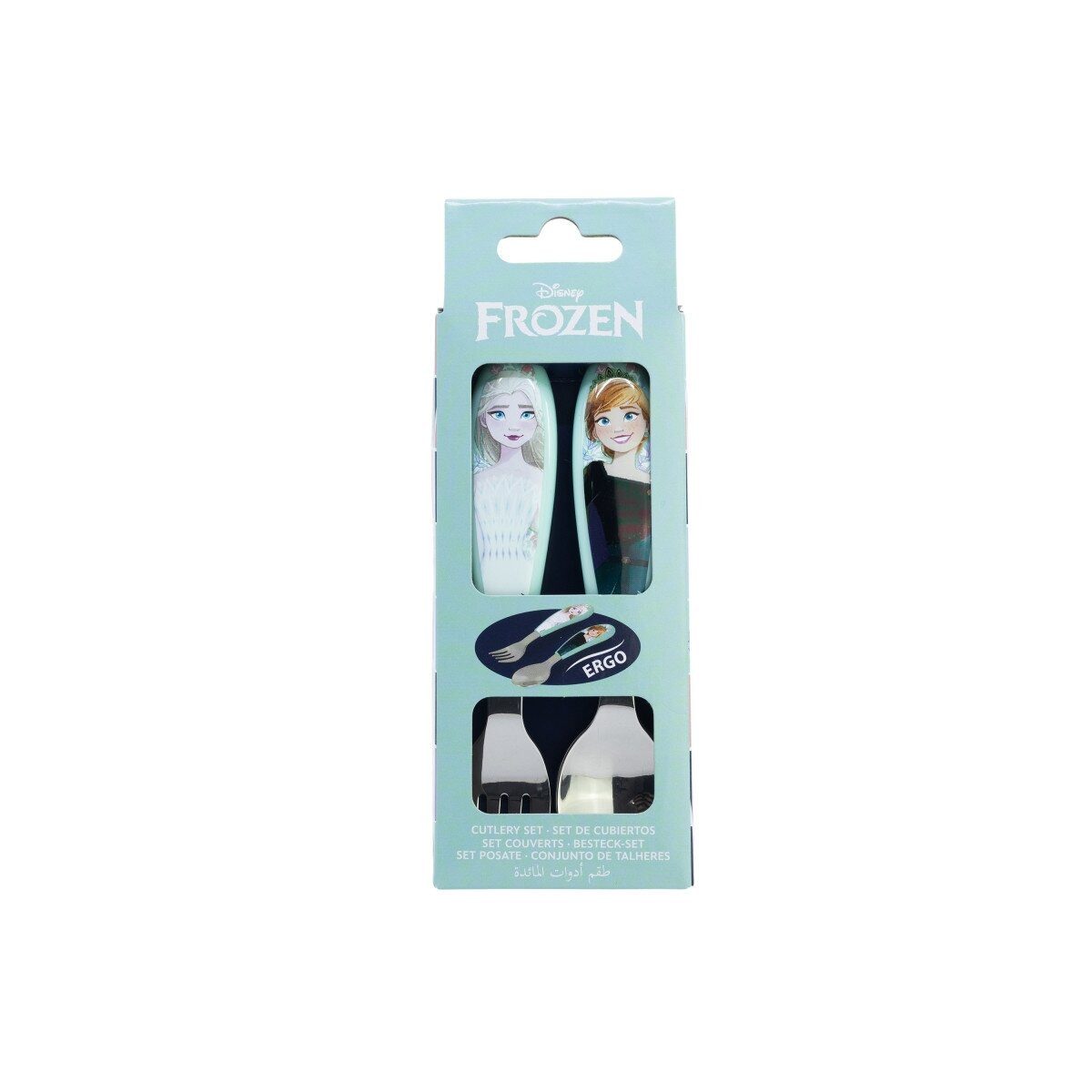 Disney Kinderbesteck Disney Eiskönigin Snowy Tale Metall-Ergo-Besteck, 2-tlg. (2-tlg), Edelstahl