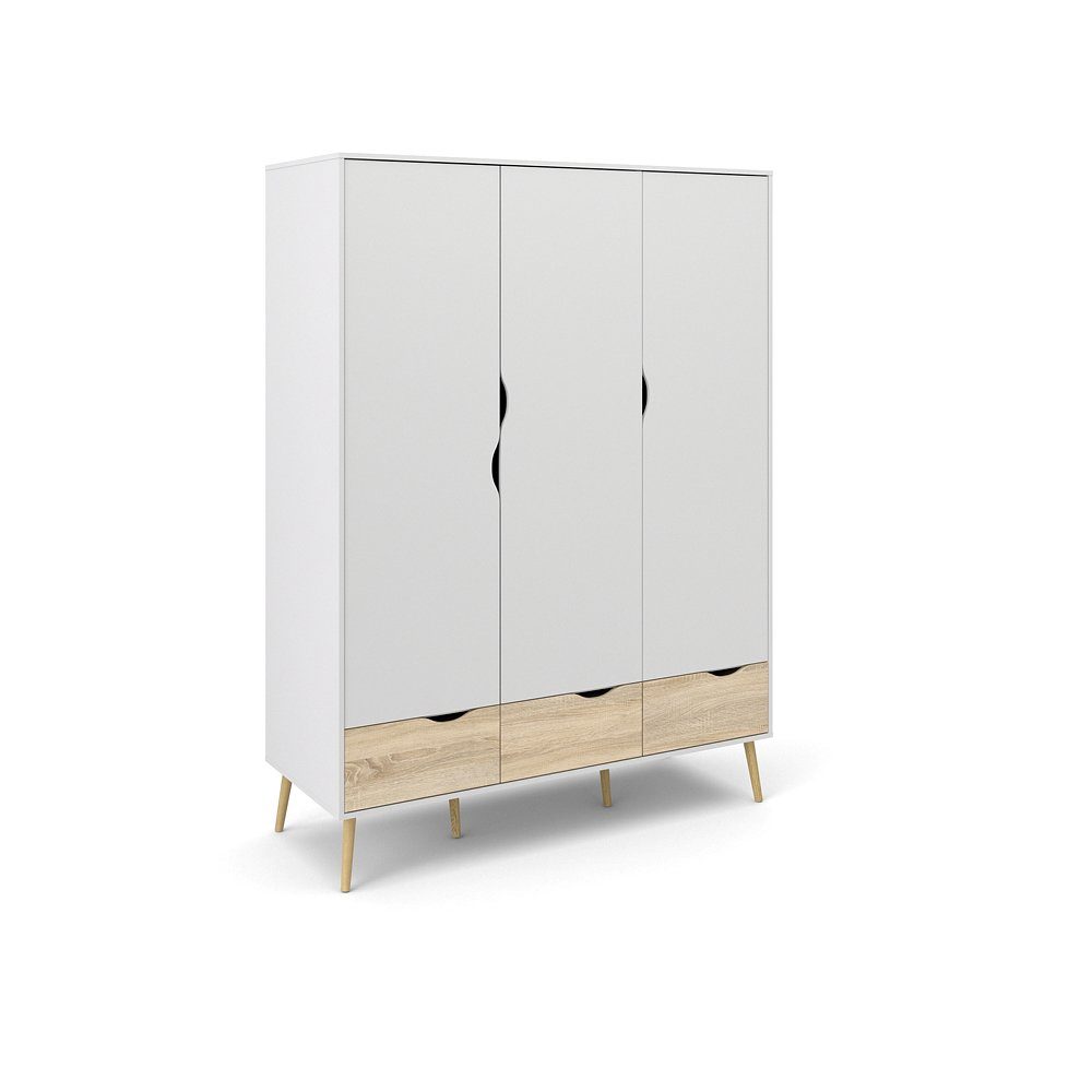 ebuy24 Kleiderschrank Napoli Kleiderschrank mit 3 Türen und 3 Schubladen