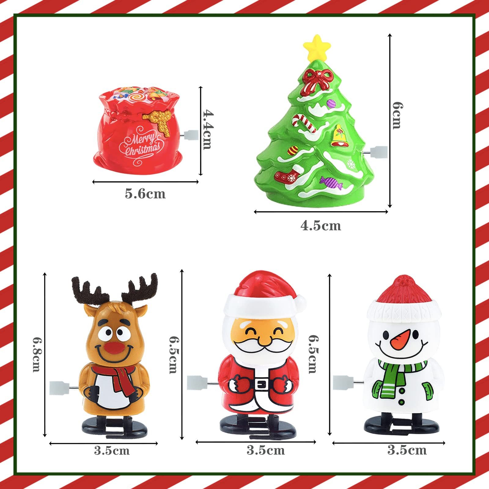 FOUORTUNATE-BEE Dekoobjekt 5 Stück Weihnachten Aufziehspielzeug günstig online kaufen