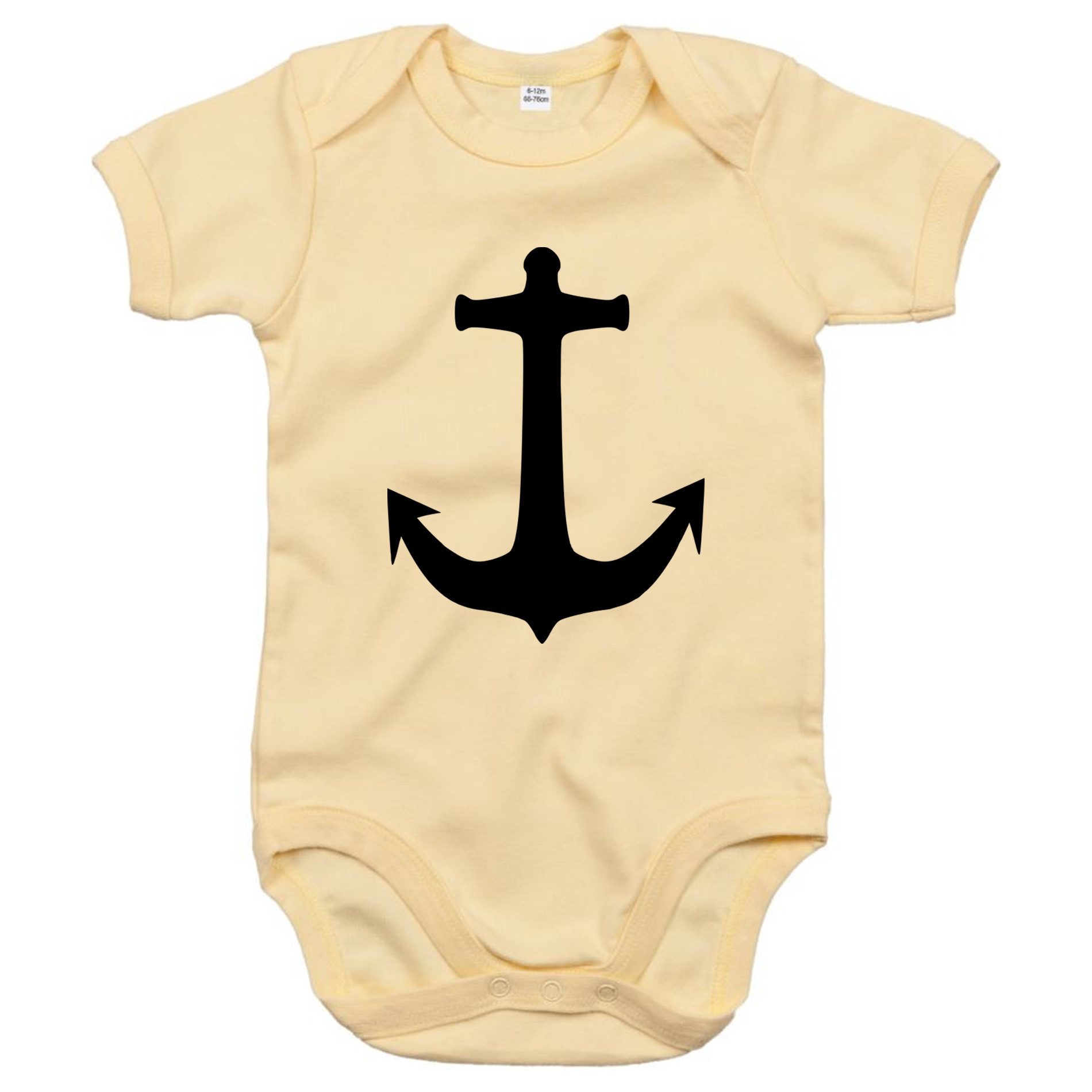 Hubihu Strampler (Einzelartikel) Baby Bodysuit Anker Print Baumwolle Kurzarm Baby Romper Maritim Look