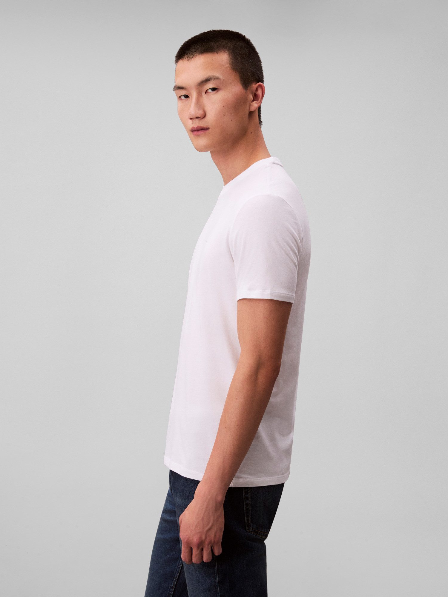 Calvin Klein Jeans T-Shirt 2 Pack SS STRETCH COTTON SLIM TEE (Packung, 2-tlg) Rundhalsausschnitt, slim fit – Bild 4 von 5