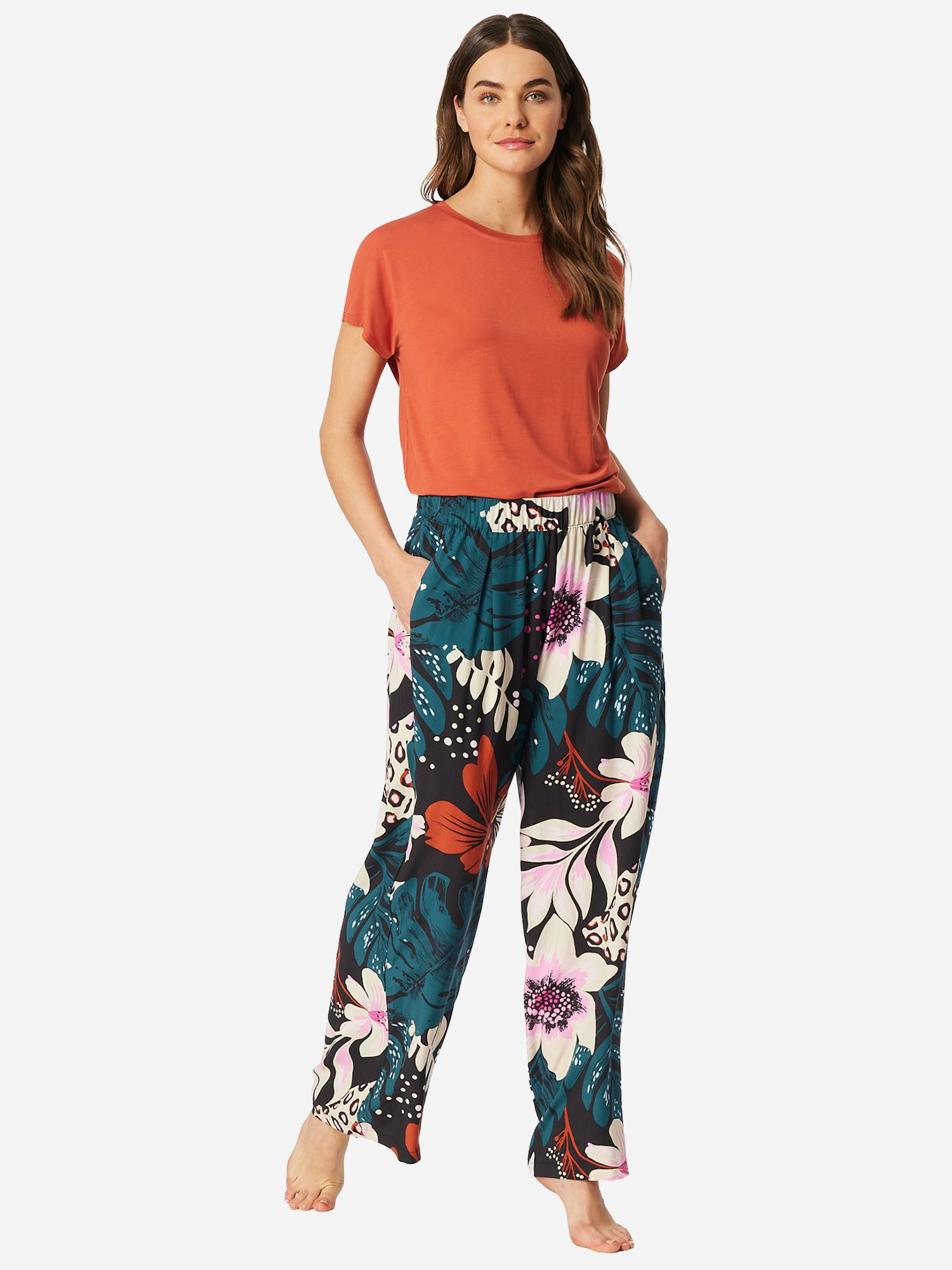 Schiesser Pyjamahose Mix Relax Schlafhose, Nacht Hose, Loungehose
