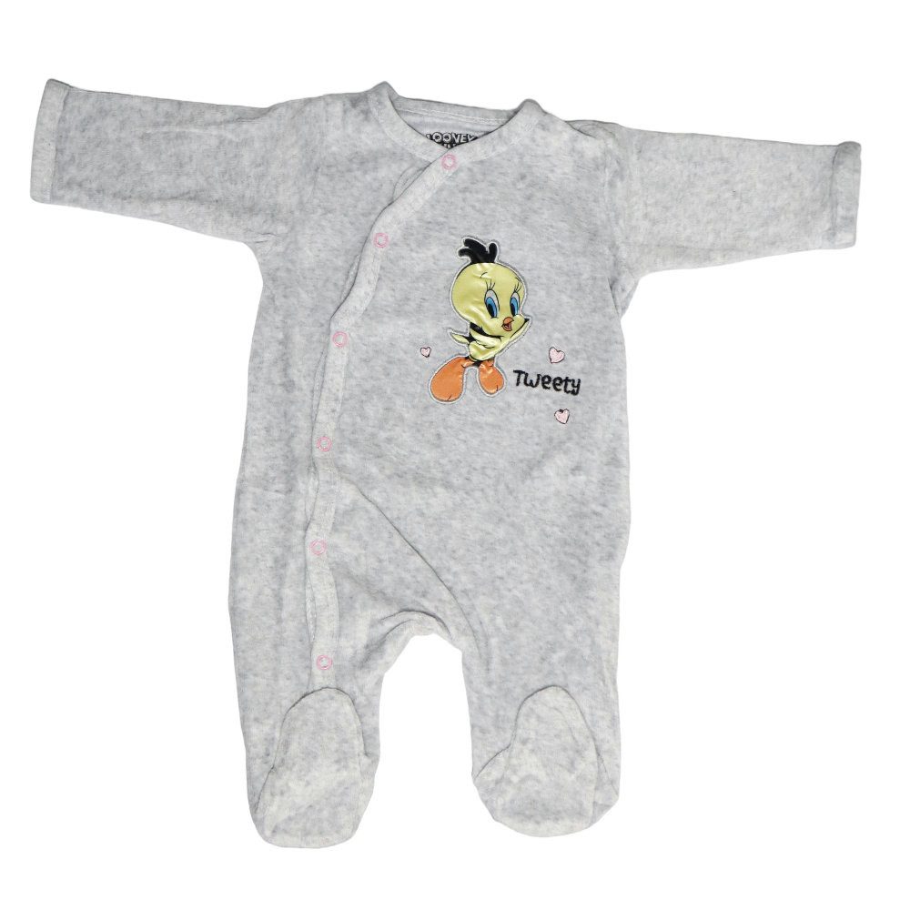 Strampler Looney Tunes Tweety Baby Kleinkind Velour Body Strampler Einteiler