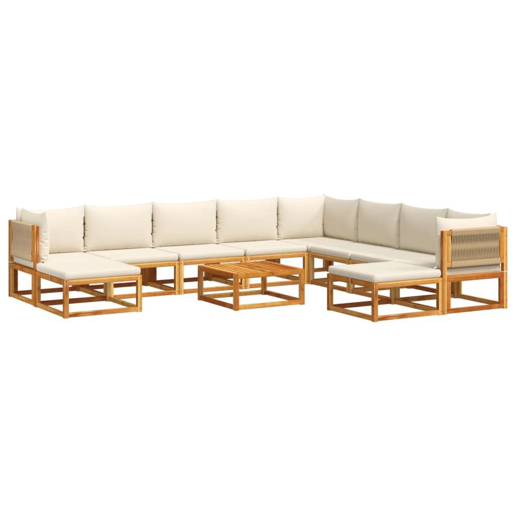 vidaXL Loungesofa 11-tlg. Garten-Sofagarnitur mit Kissen günstig online kaufen