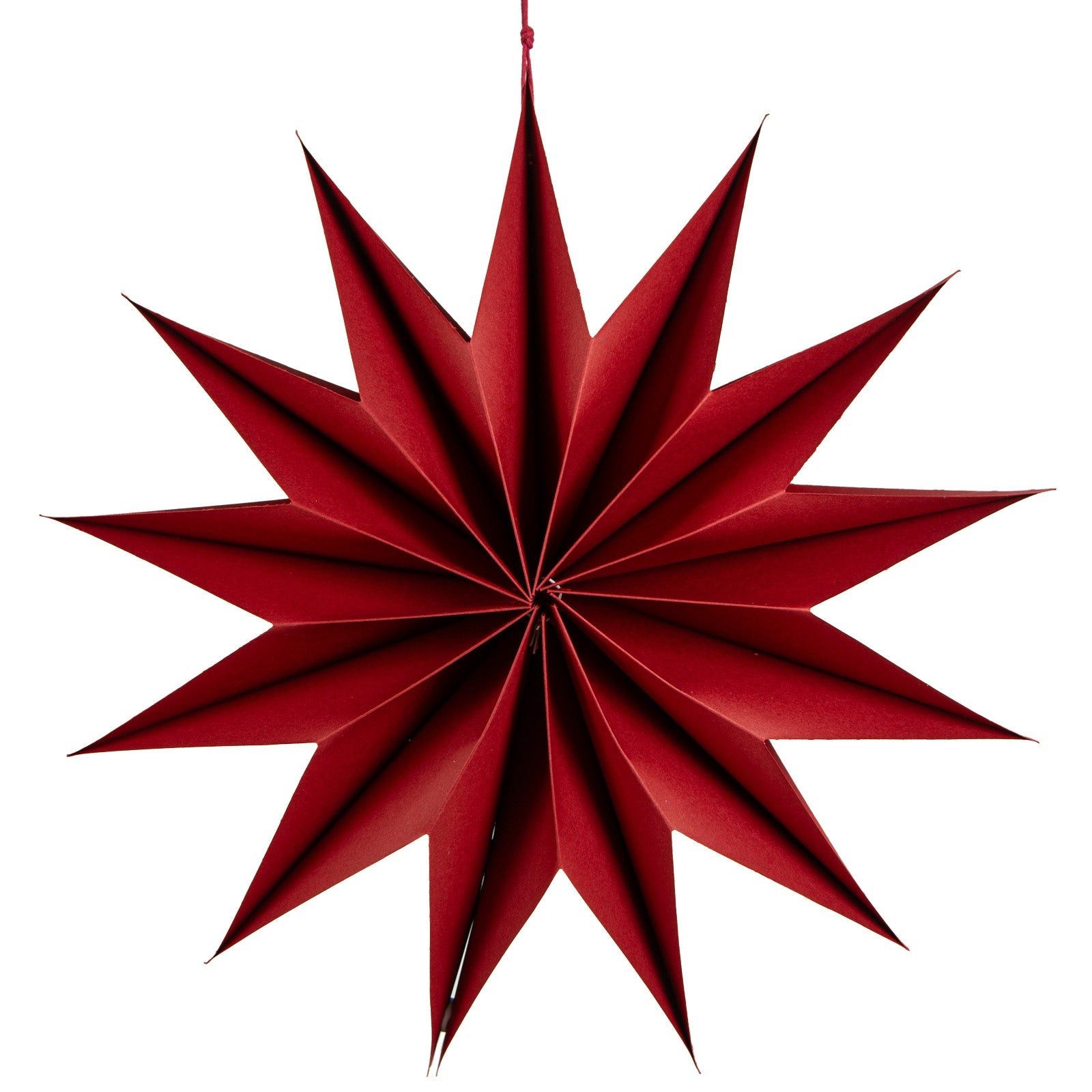 Logbuch-Verlag Dekofigur Großer Papierstern dunkelrot - Weihnachten Deko zum Aufhängen 30,5 cm