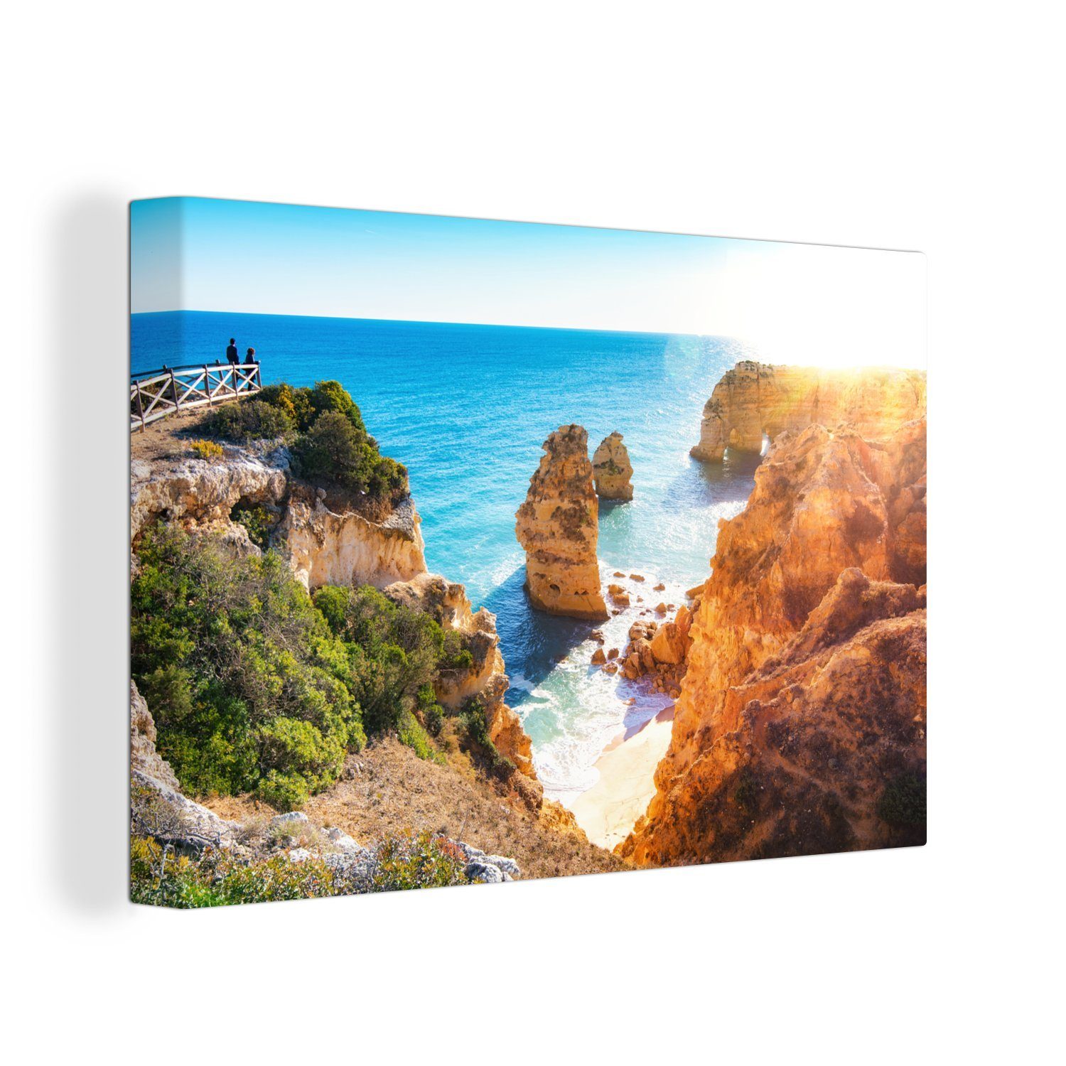 in St), Die der OneMillionCanvasses® Algarve Leinwandbilder, cm Leinwandbild (1 Portugal, Wandbild Küste Wanddeko, 30x20 Aufhängefertig,