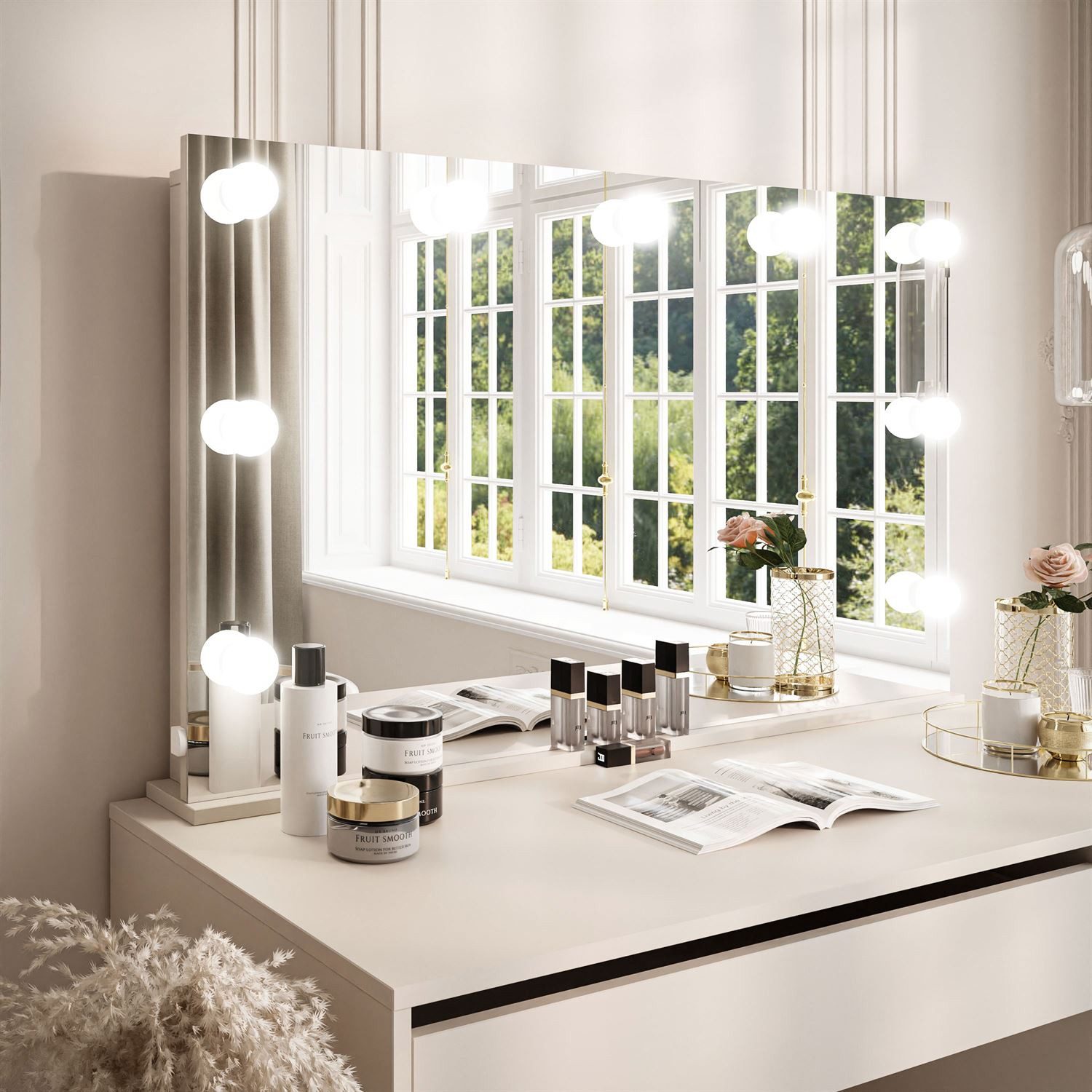 Lookway Schminkspiegel MADA ELITE Spiegel mit LED Beleuchtung, 110x67x12 cm – Bild 3 von 5