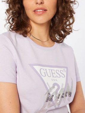 Guess T-Shirt (1-tlg) Ziersteine, Stickerei, Weiteres Detail
