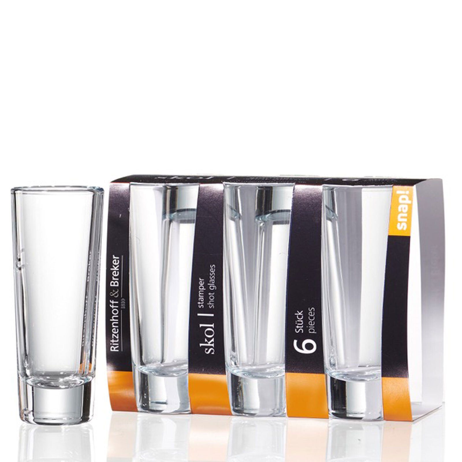 Ritzenhoff & Breker Schnapsglas Skol Schnapsgläser 65 ml 6er Set, 6-tlg., Glas