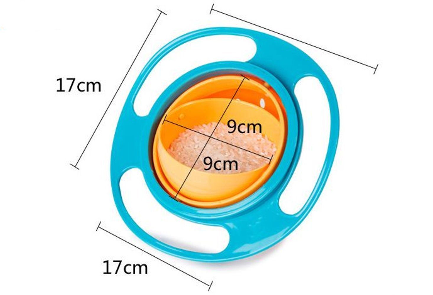 Kinderschüssel rotierende Gyro, MAVURA GyroBowl Schale Schüssel 360° Teller Kinder Kinderschale Baby auslaufsicher Babyschüssel MKIDS Snackschüssel