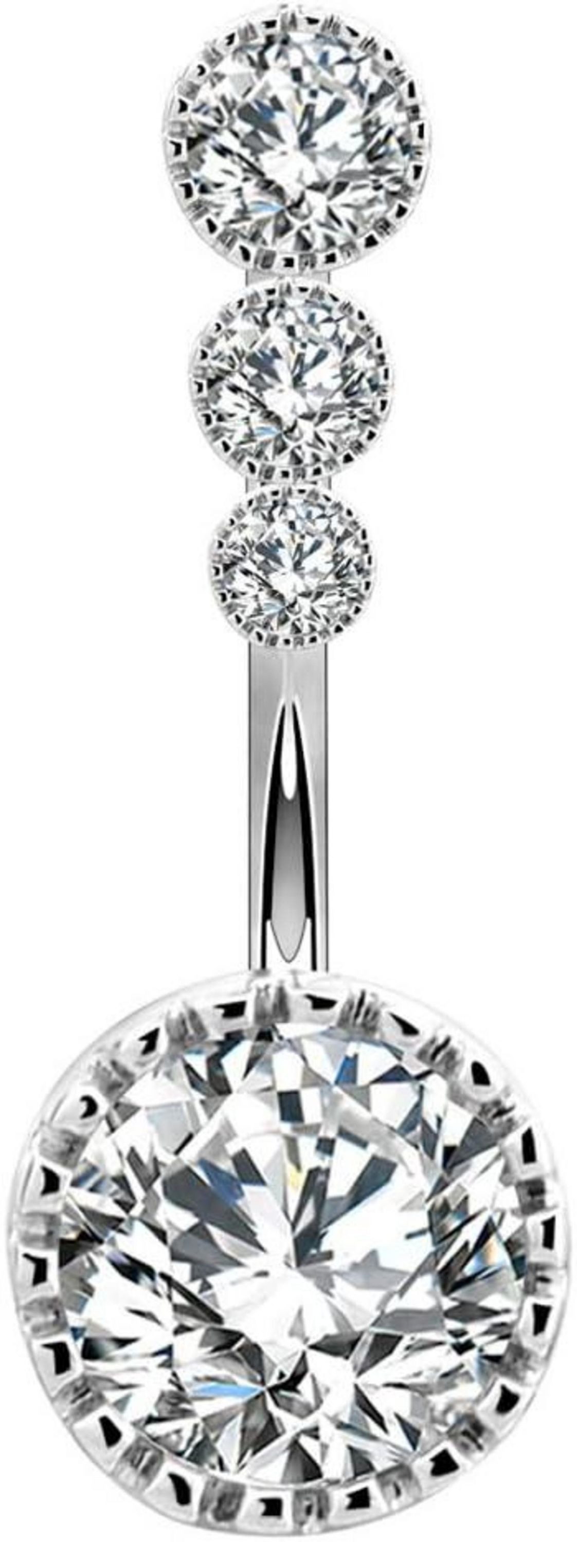 OUFER Bauchnabelpiercing Bauchnabelpiercing Silber CZ 14G günstig online kaufen