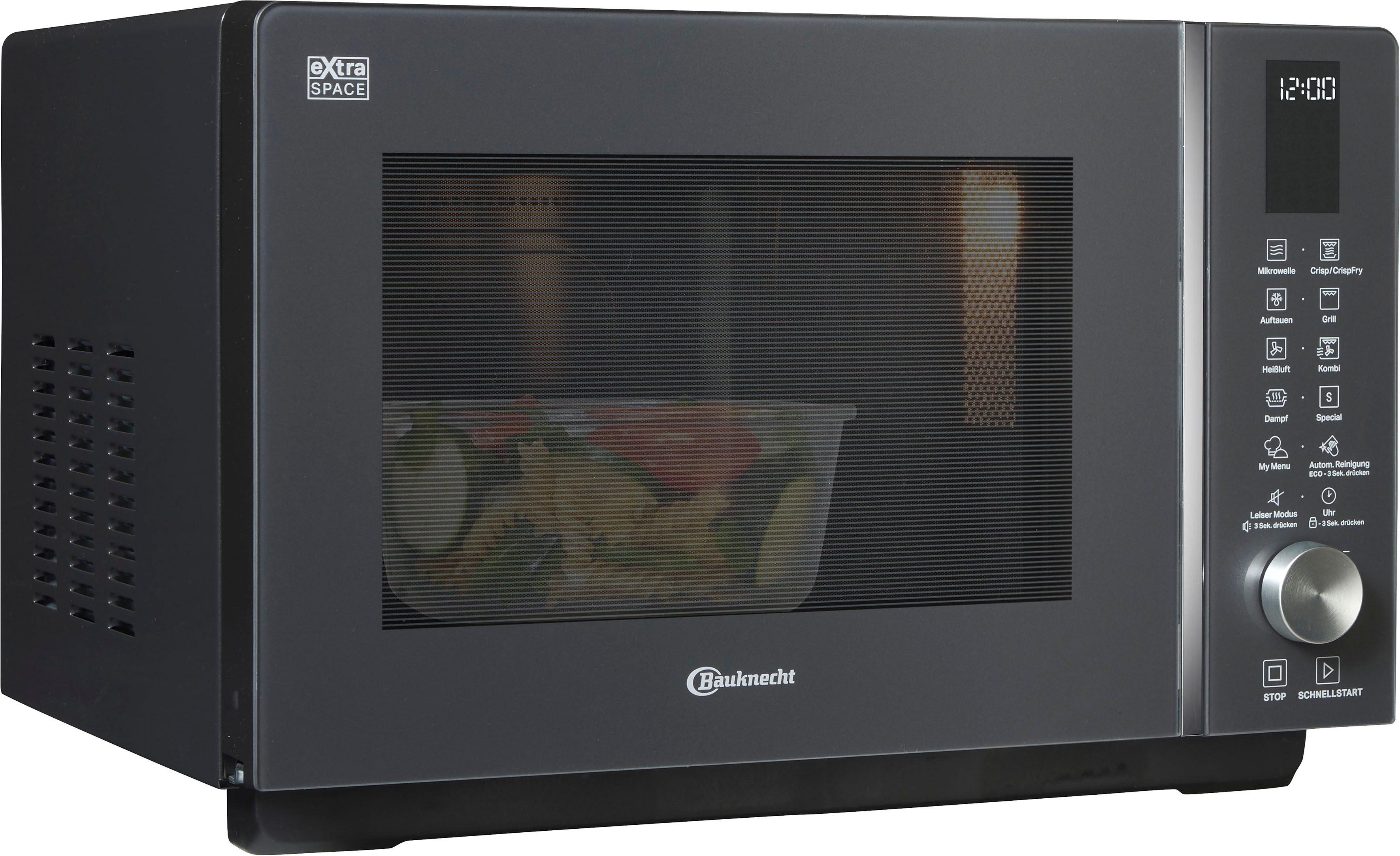 BAUKNECHT Mikrowelle MF 259 SG, Dampfgarfunktion, Grill, Heißluft, Mikrowelle, 25 l