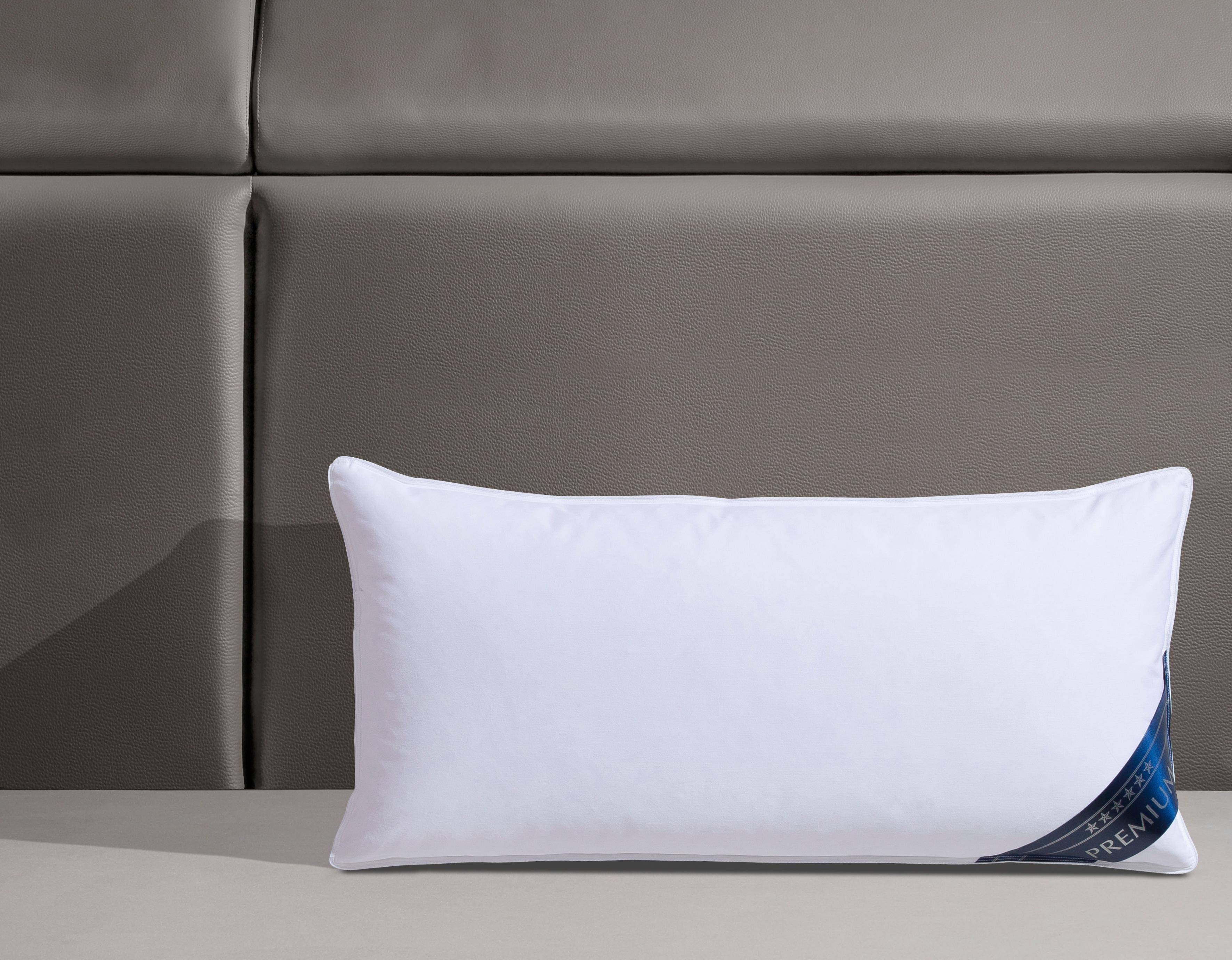 Otto Keller Federkopfkissen Bella, Kissen 40x80 & 80x80 cm, Füllung: 70% Federn & 30% Daunen, Bezug: 100% Baumwolle, Seitenschläfer, Rückenschläfer, Kopfkissen, 40x40, 50x50 cm Sofakissen & 40x80, 80x80 cm
