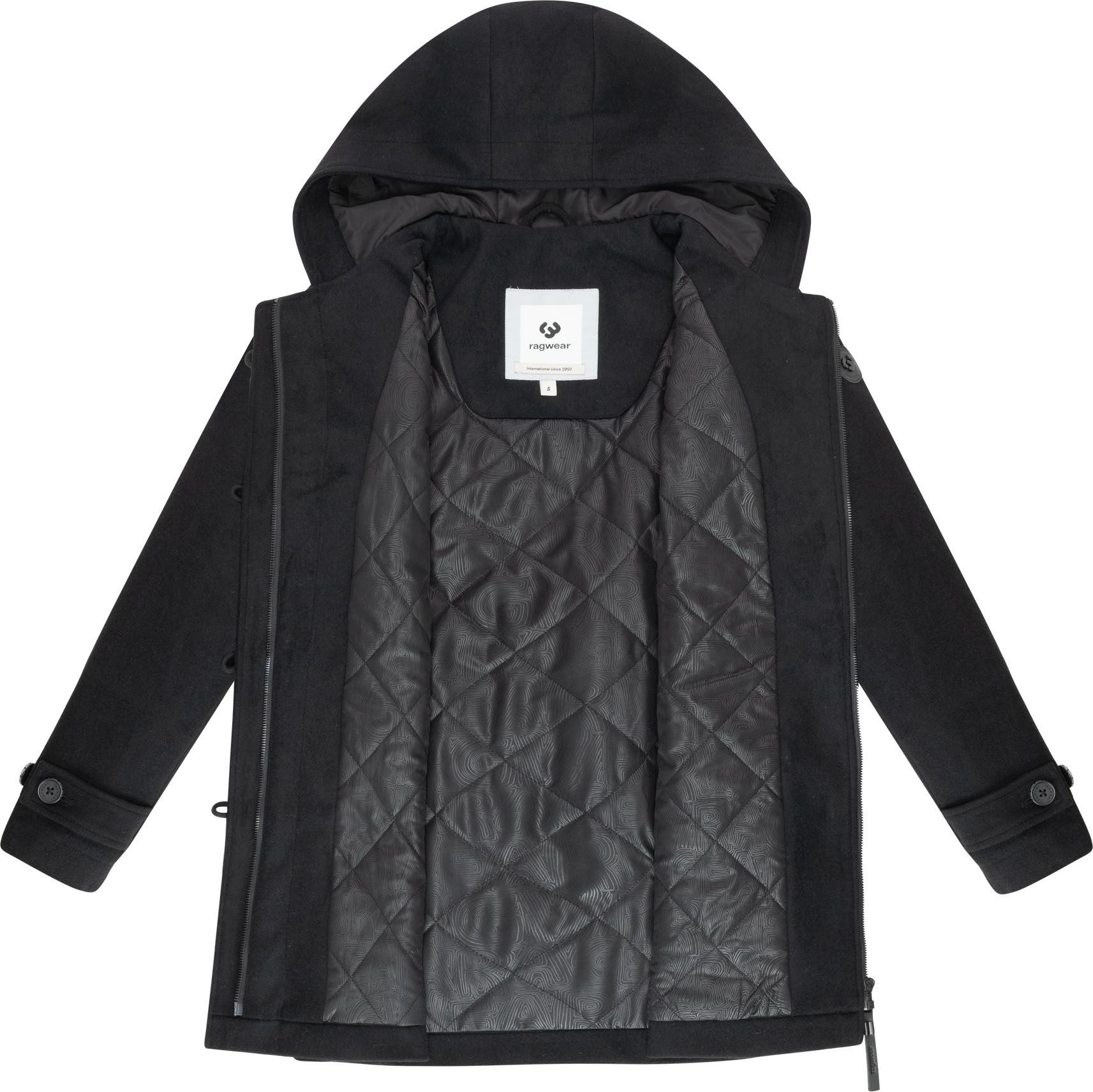 Ragwear Wintermantel Duffina YOUMODO warmer Mantel mit Knopfleiste