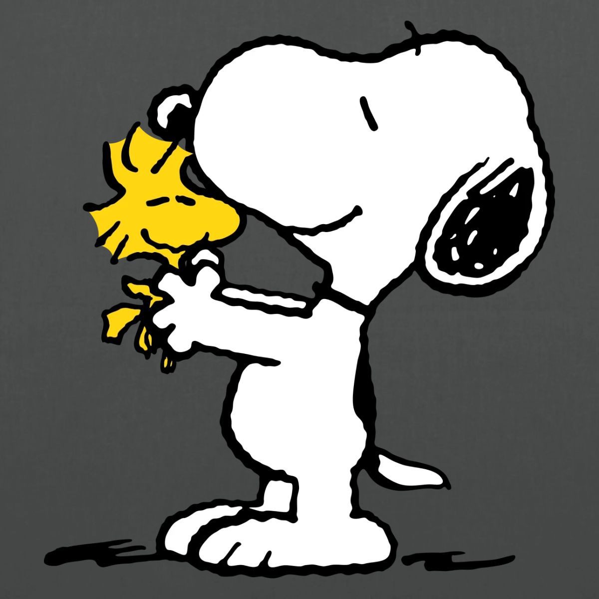 Spreadshirt Henkeltasche Peanuts Snoopy Und Woodstock Stoffbeutel (1-tlg)