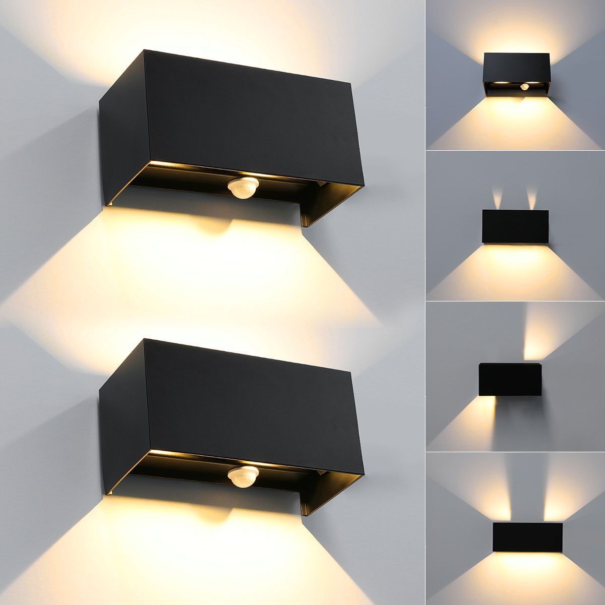 oyajia Wandleuchte Modern Quader LED Wandlampe günstig online kaufen