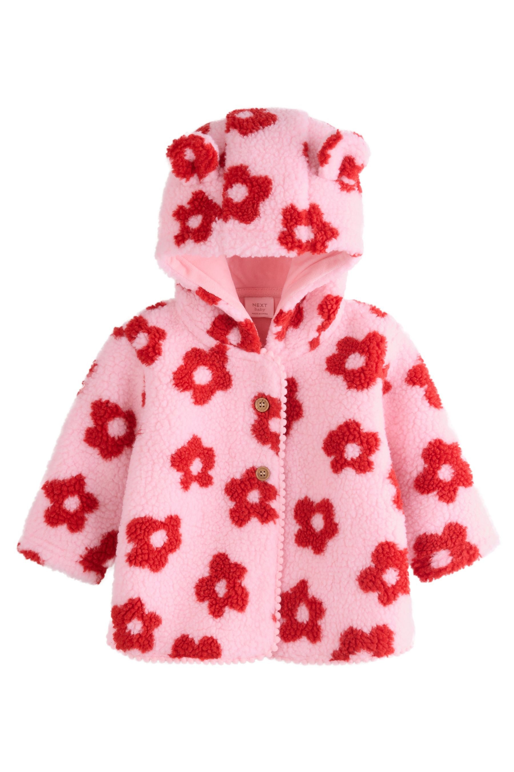 Kapuzenfleecejacke Baby Kapuzenjacke mit Borg
