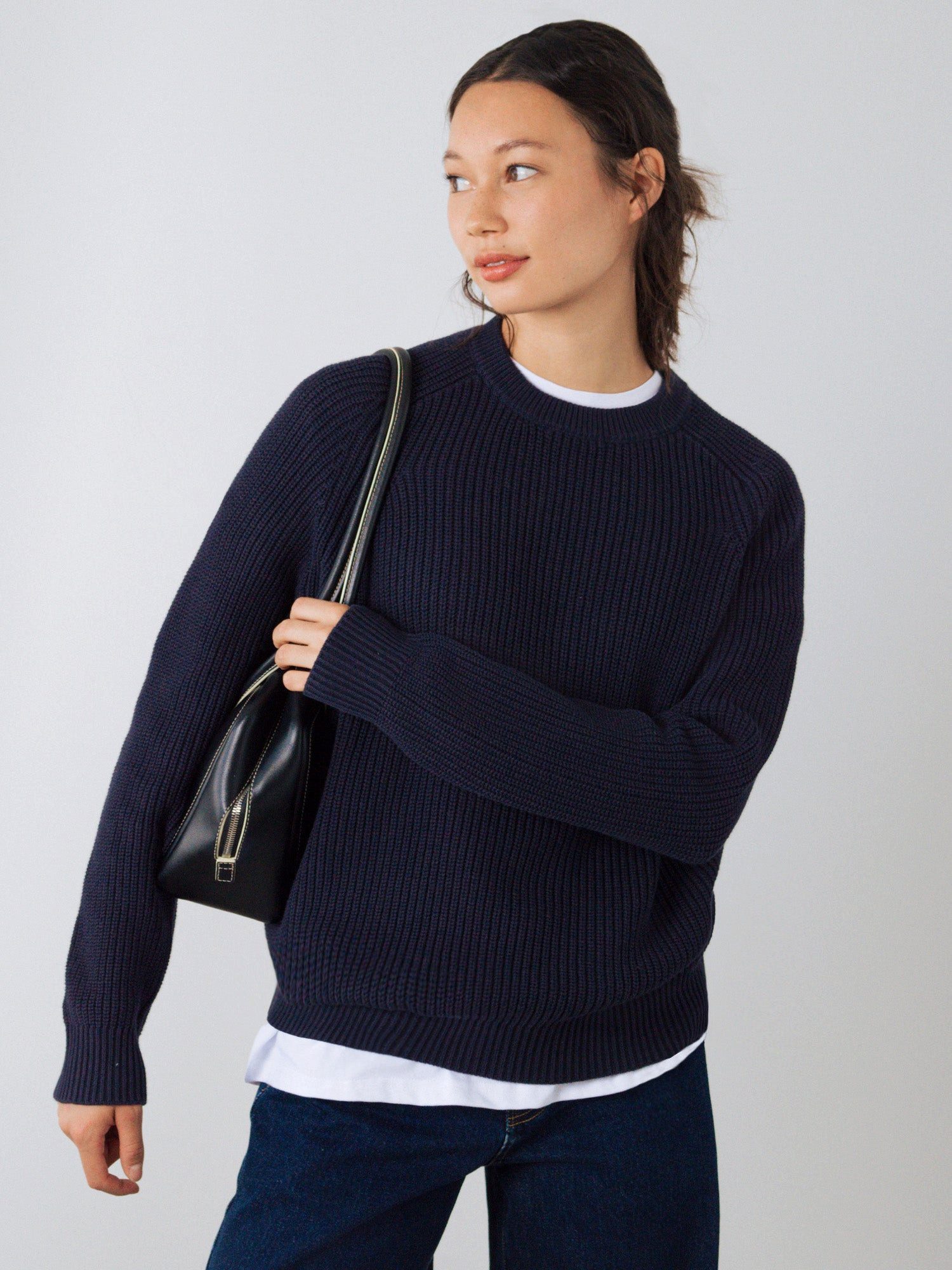 HONEST BASICS Strickpullover Grobstrick Pullover Damen aus Bio-Baumwolle