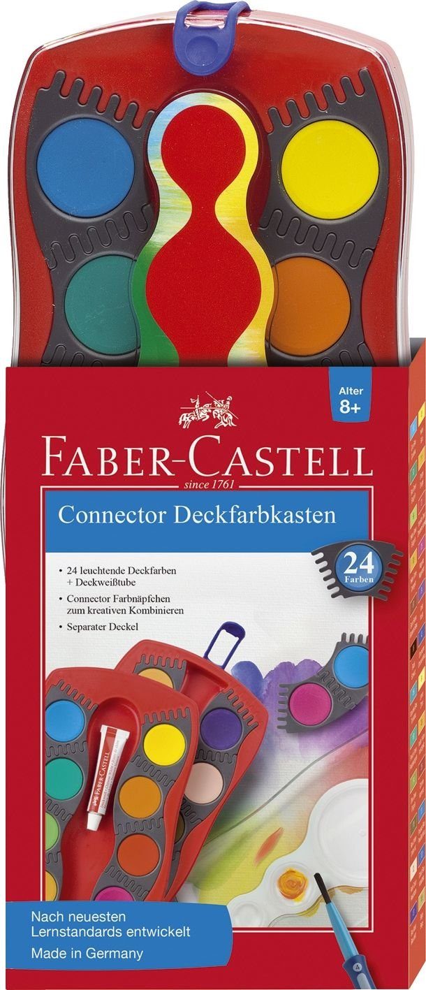 Farben CONNECTOR, 24 Deckfarbkasten Faber-Castell Tintenpatrone FABER-CASTELL