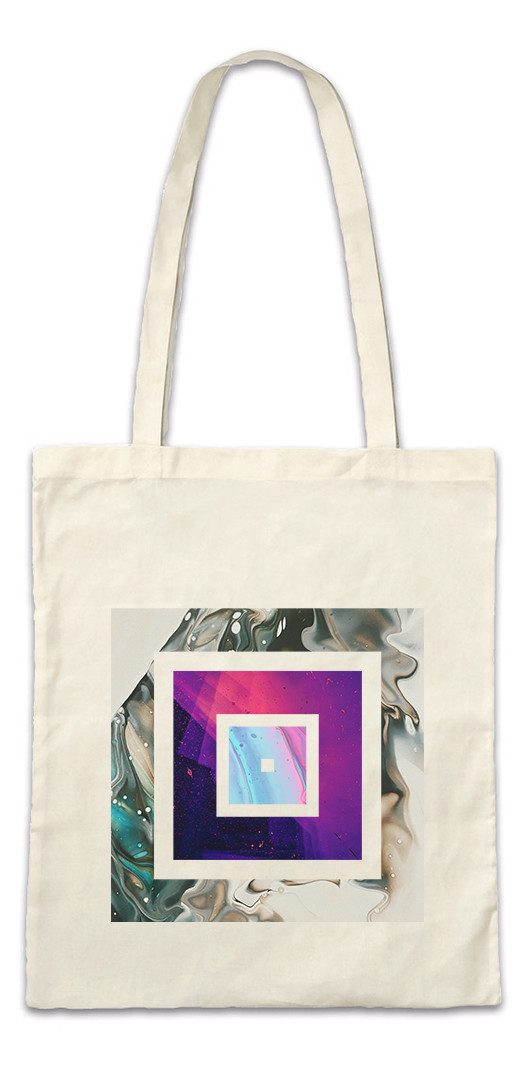 Urban Backwoods Beuteltasche Abstract Squares Stofftasche Modern Art Moderne Abstrakte Kunst Design (1-tlg), Geometrie Random Quadrate Abstract