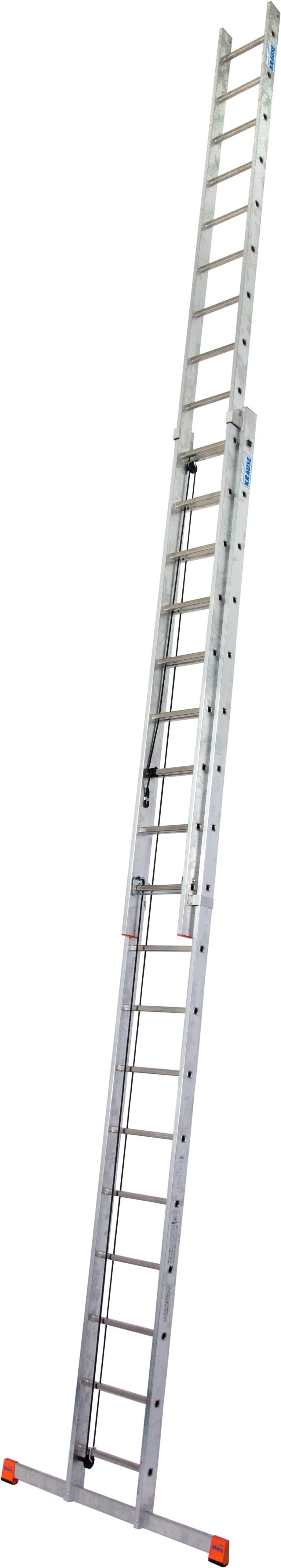 KRAUSE Schiebeleiter Seilzugleiter Robilo, Alu, 2x18 Sprossen, Arbeitshöhe günstig online kaufen