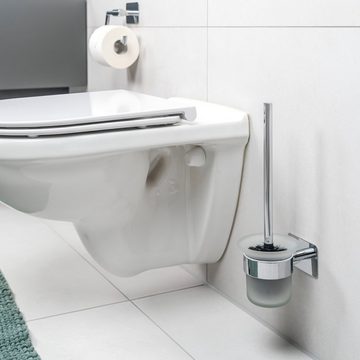 bremermann WC-Reinigungsbürste Bad-Serie LUCENTE TAPE - WC-Garnitur Glas & Edelstahl, verchromt