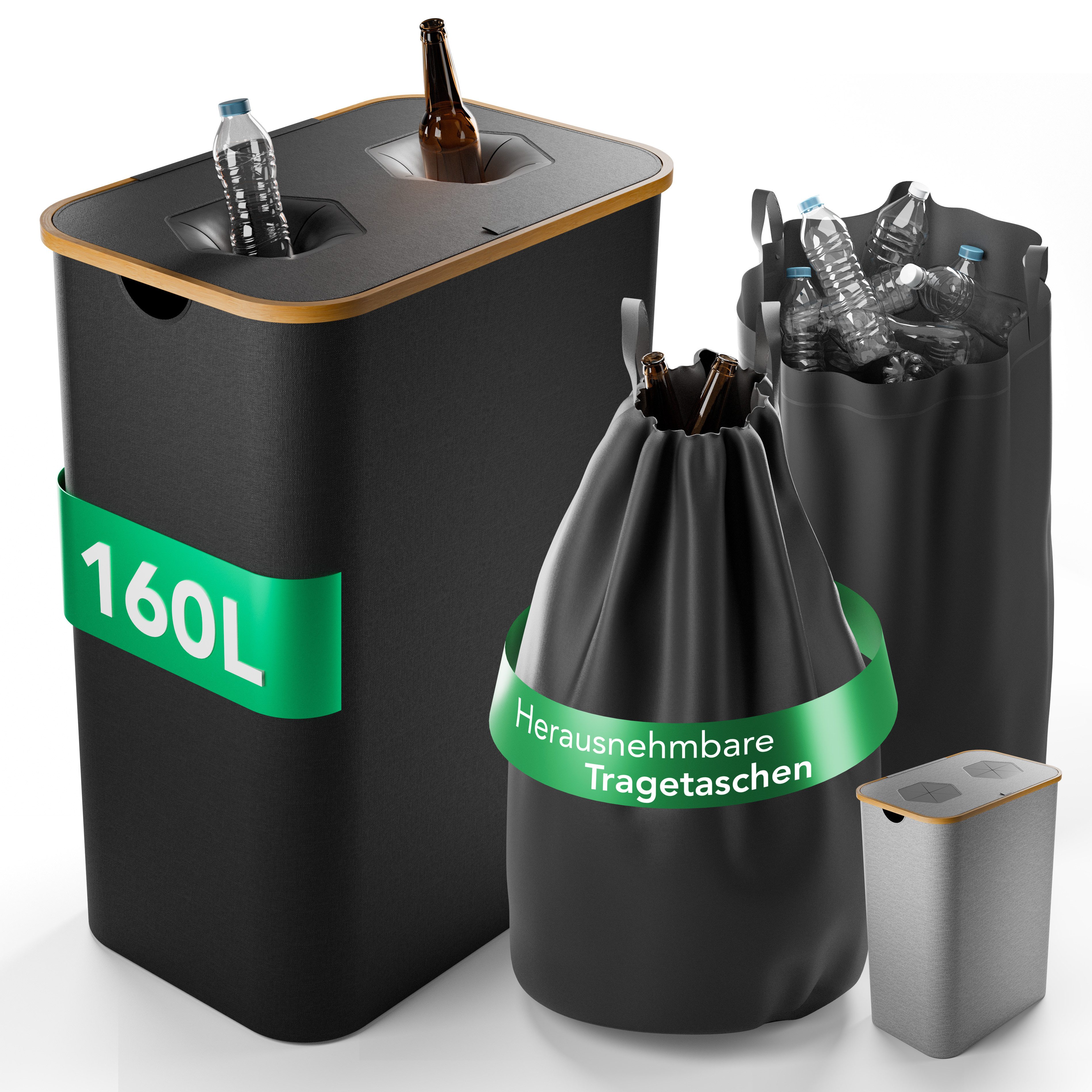 NewHabitat Flaschenkorb Pfandflaschen Sammelbehälter inkl. 2x günstig online kaufen