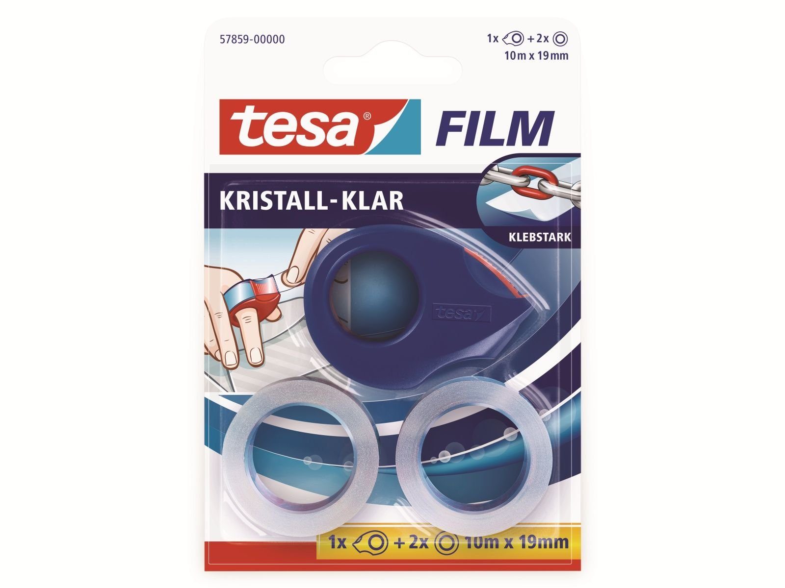 2 film® Klebeband Mini + TESA tesa Rollen kristall-klar,