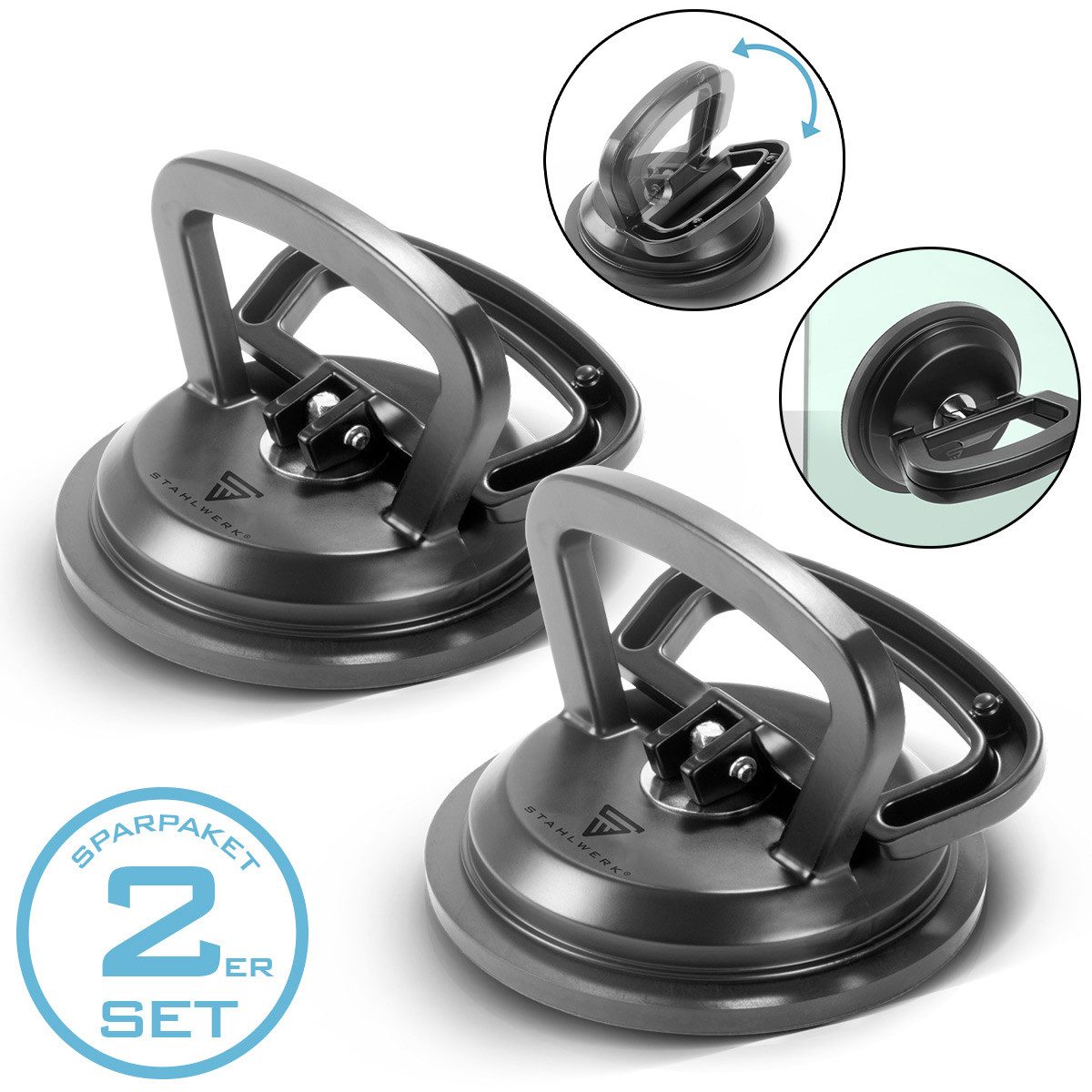 STAHLWERK Saugheber Saugheber 2er Set mit 2 x 50 kg Tragkraft, max. 50 kg T günstig online kaufen