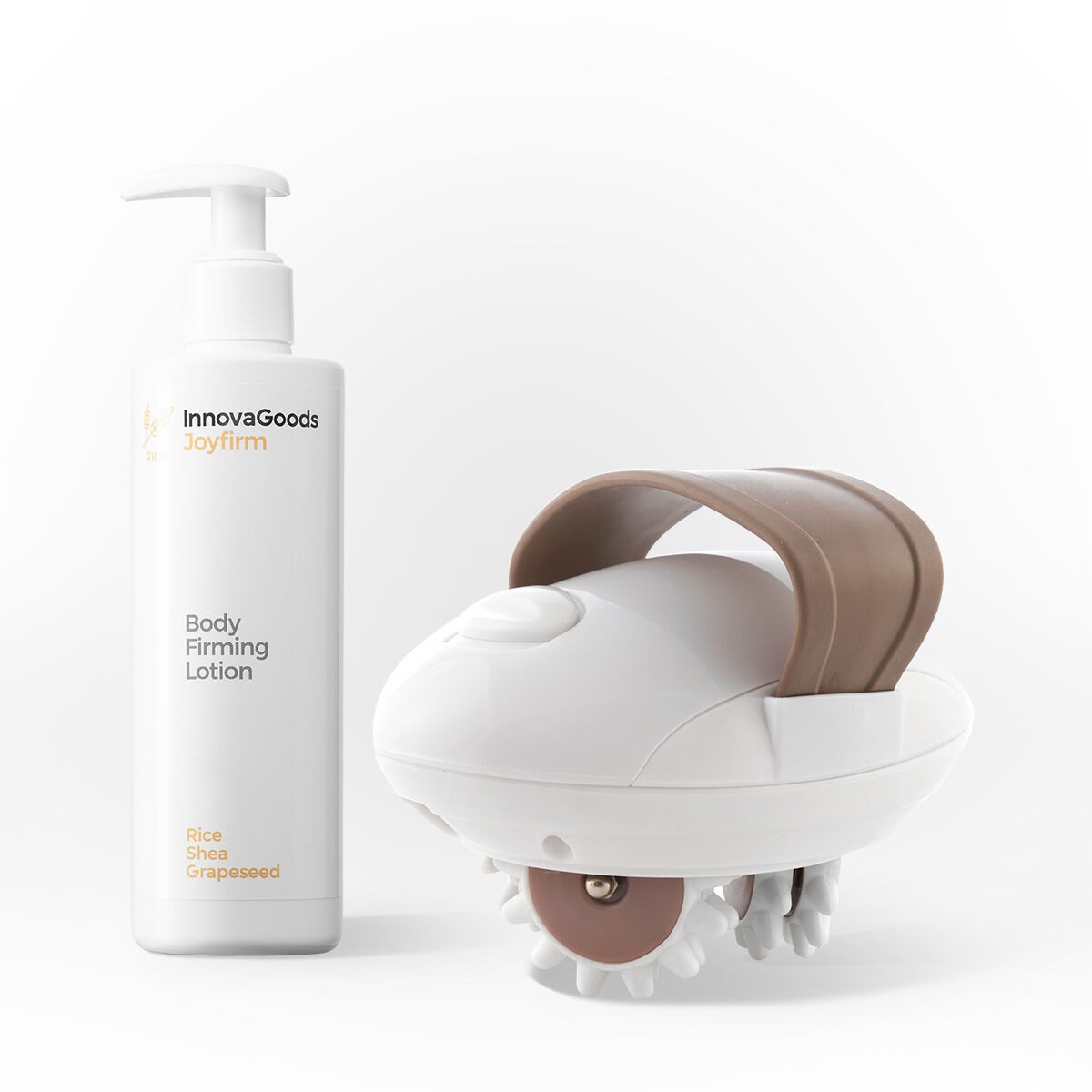 InnovaGoods Massagegerät Massagegerät inkl Creme Straffende Anti Cellulite Rice Set InnovaGoods
