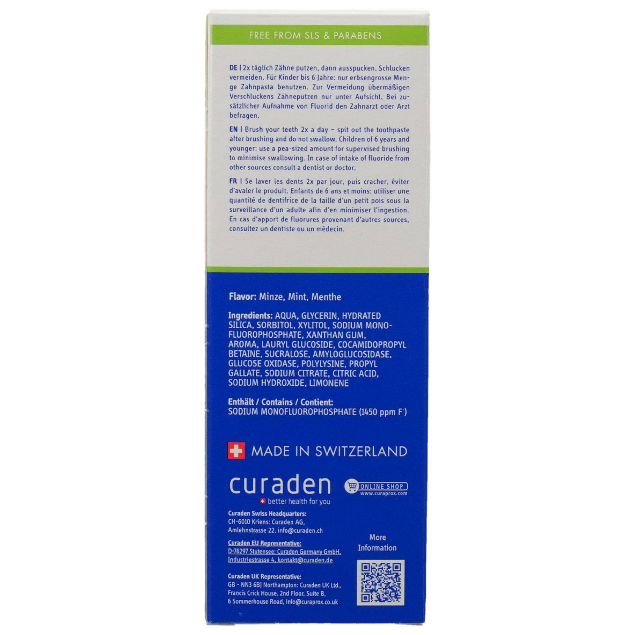 CURAPROX Zahnpasta kids Zahnpasta Minze ab 6 Jahre 1450 ppm 60ml PZN 17616946
