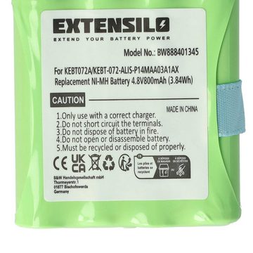 Extensilo Ersatz für Switel BP40, BP-40 für Akku NiMH 800 mAh (4,8 V)