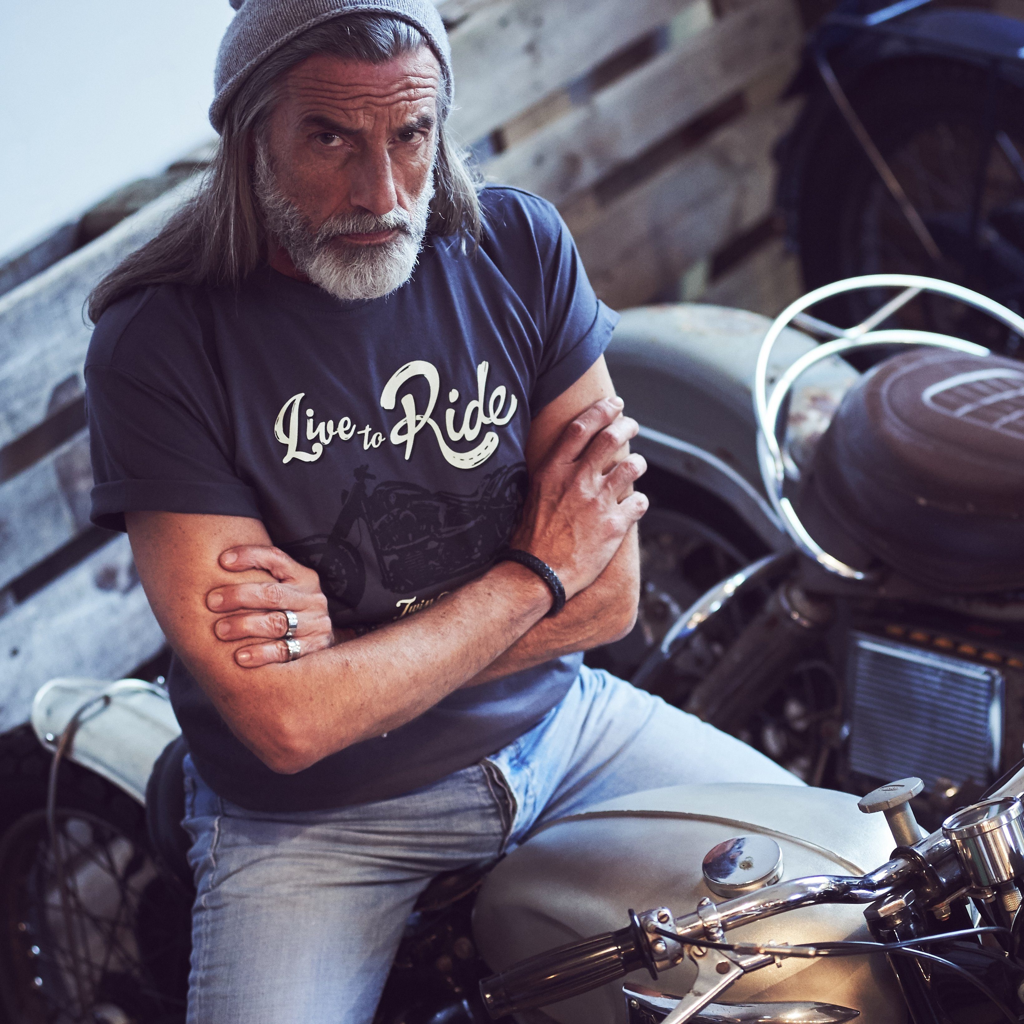 MAKAYA T-Shirt Herren Modische Kleidung Bikershirt günstig online kaufen