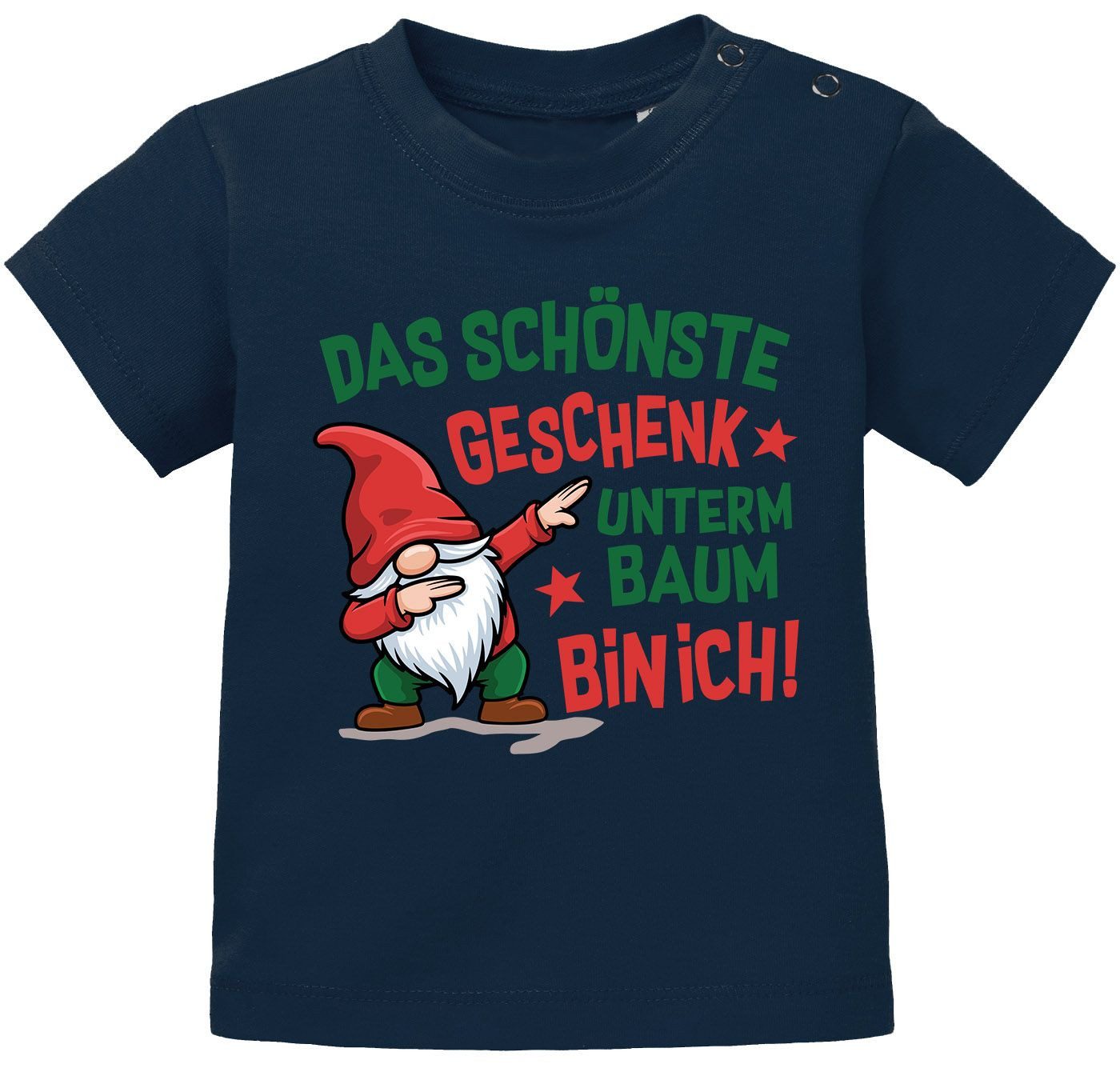 Print-Shirt Baby Shirt kurzarm Weihnachten Spruch lustig Wichtel Print XMAS