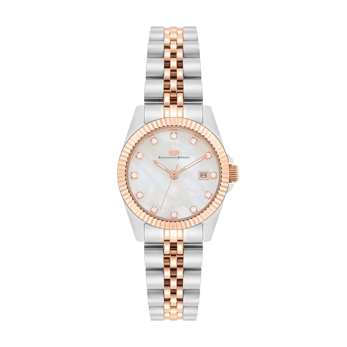Rhodenwald & Söhne Quarzuhr Cassina silber/roségold, günstig online kaufen