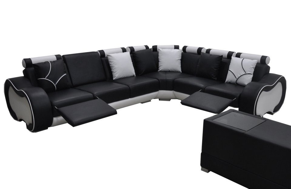 JVmoebel Ecksofa Ecke Sofa Wohnlandschaft Ledersofa in Made Modern Couch L-Form, Europe Leder XXL