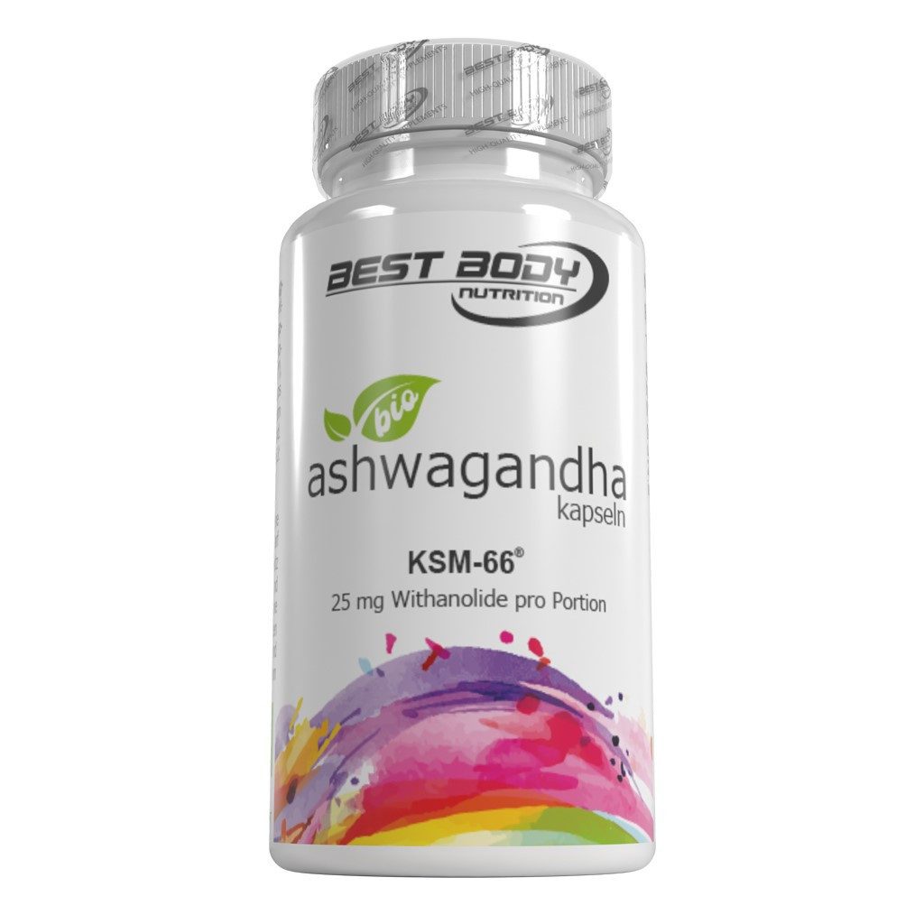 Best Body Nutrition Bio Ashwagandha Kapseln - 60 Stück/Dose Kapsel, 0.0618 g