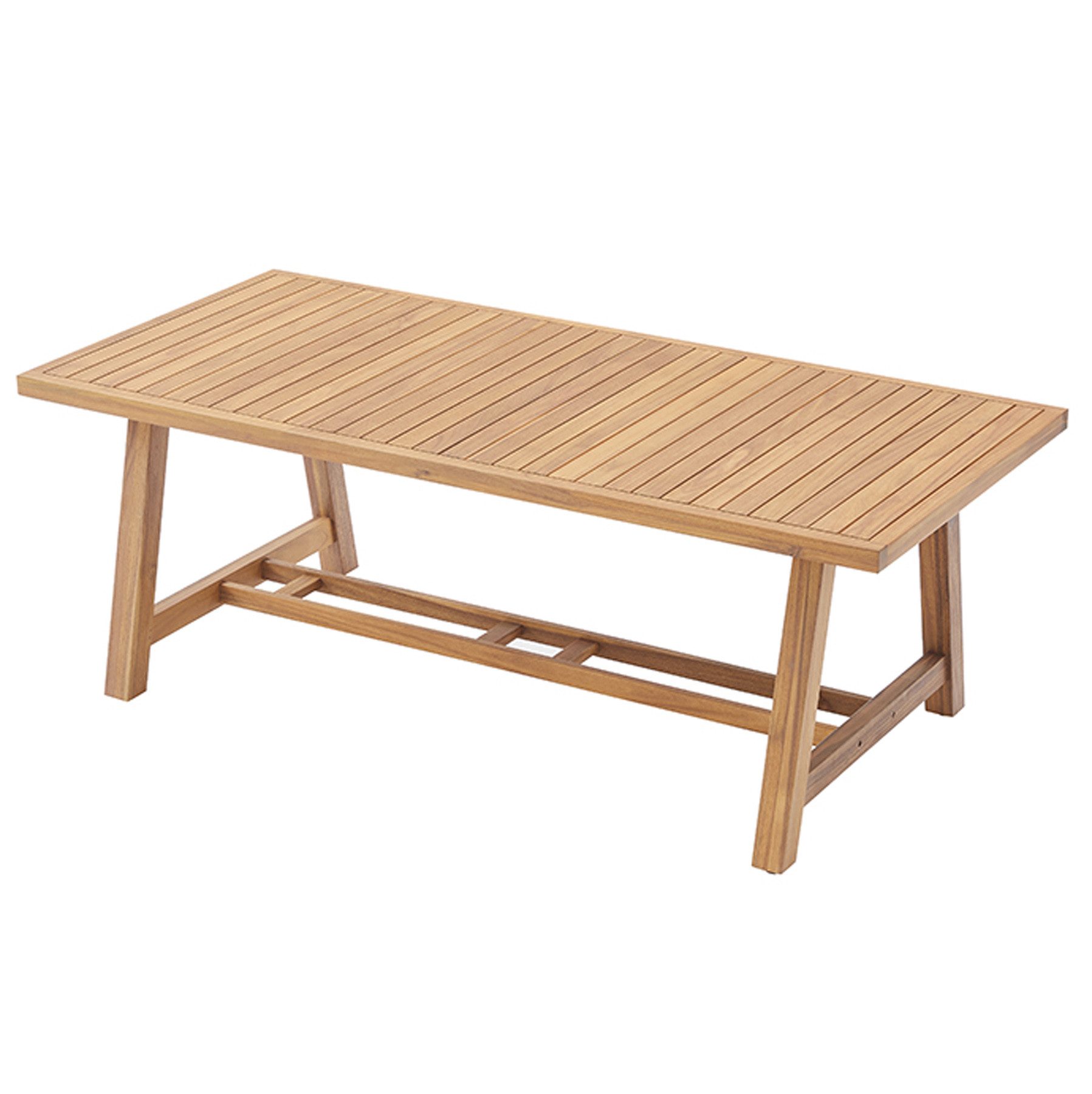 riess-ambiente Gartentisch BALI 210cm natur - Akazienholz, 8 Personen, wetterfest, Holz-Lamellen (Einzelartikel, 1-St), Outdoor-Esstisch - ideal für Garten, Terrasse, Balkon & Außenbereiche