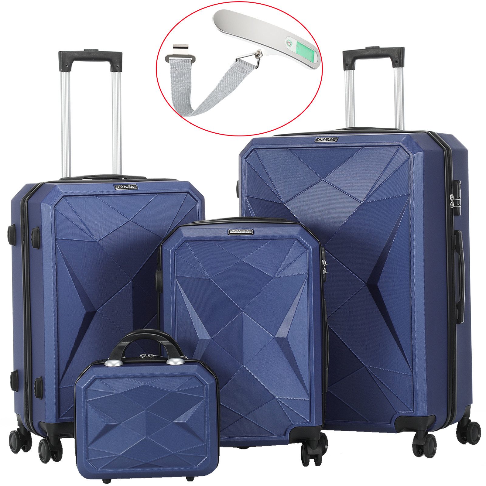 oyajia Kofferset Hartschalen Kofferset 4-teilig 12/20/24/28 Zoll, Robustes günstig online kaufen