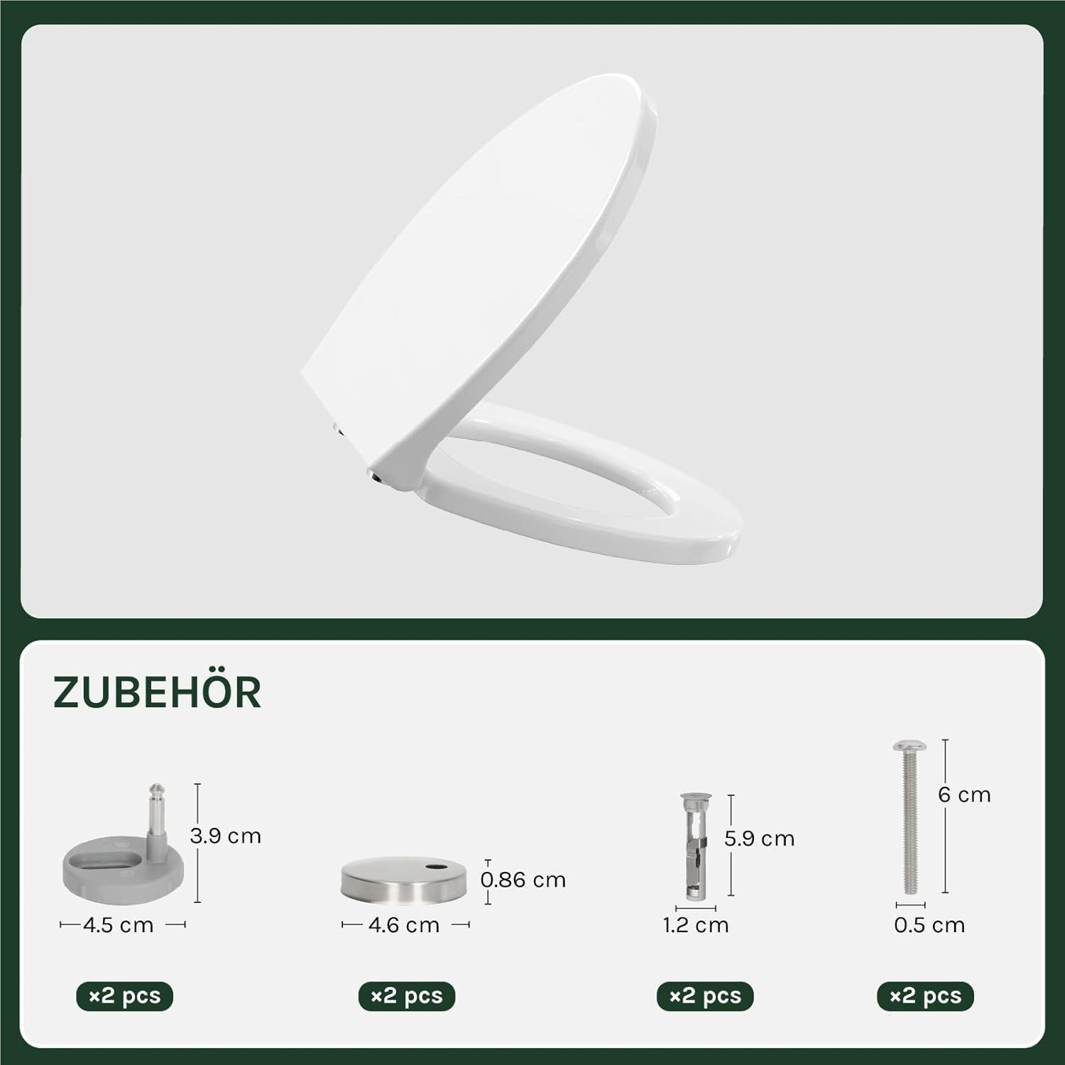 Woltu WC-Sitz (1-St), WC-Sitz Kunststoff Weiß günstig online kaufen