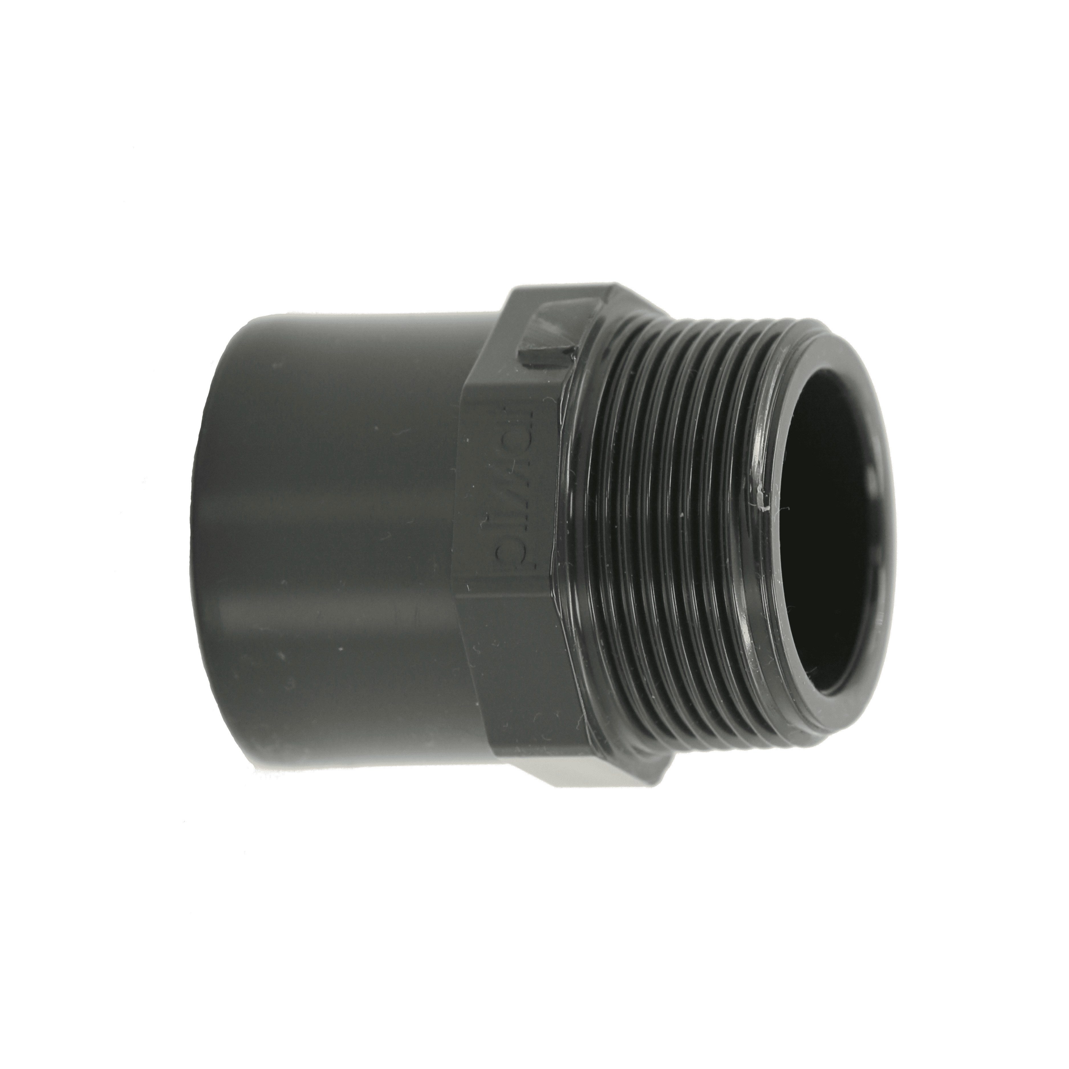 HAF Rohrverbinder 1-10x PVC Fittings Übergangsnippel 50/63mm x 1 1/2" Klebemuffe AG PN16, Max. Arbeitsdruck 16 bar bei 20 C°